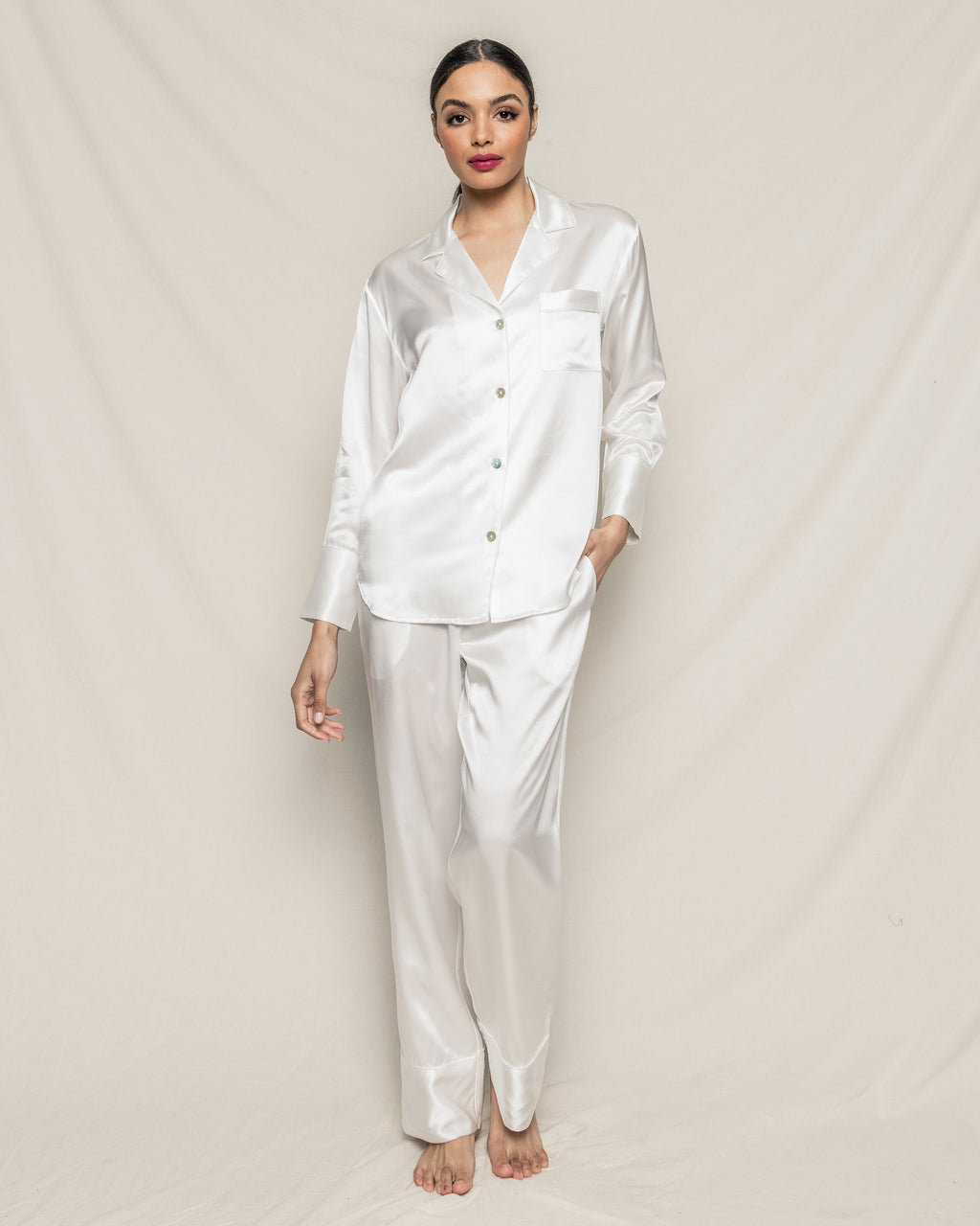 100% Pure Charmeuse Silk Women Silk Pajamas/silk Sleepwear/wedding