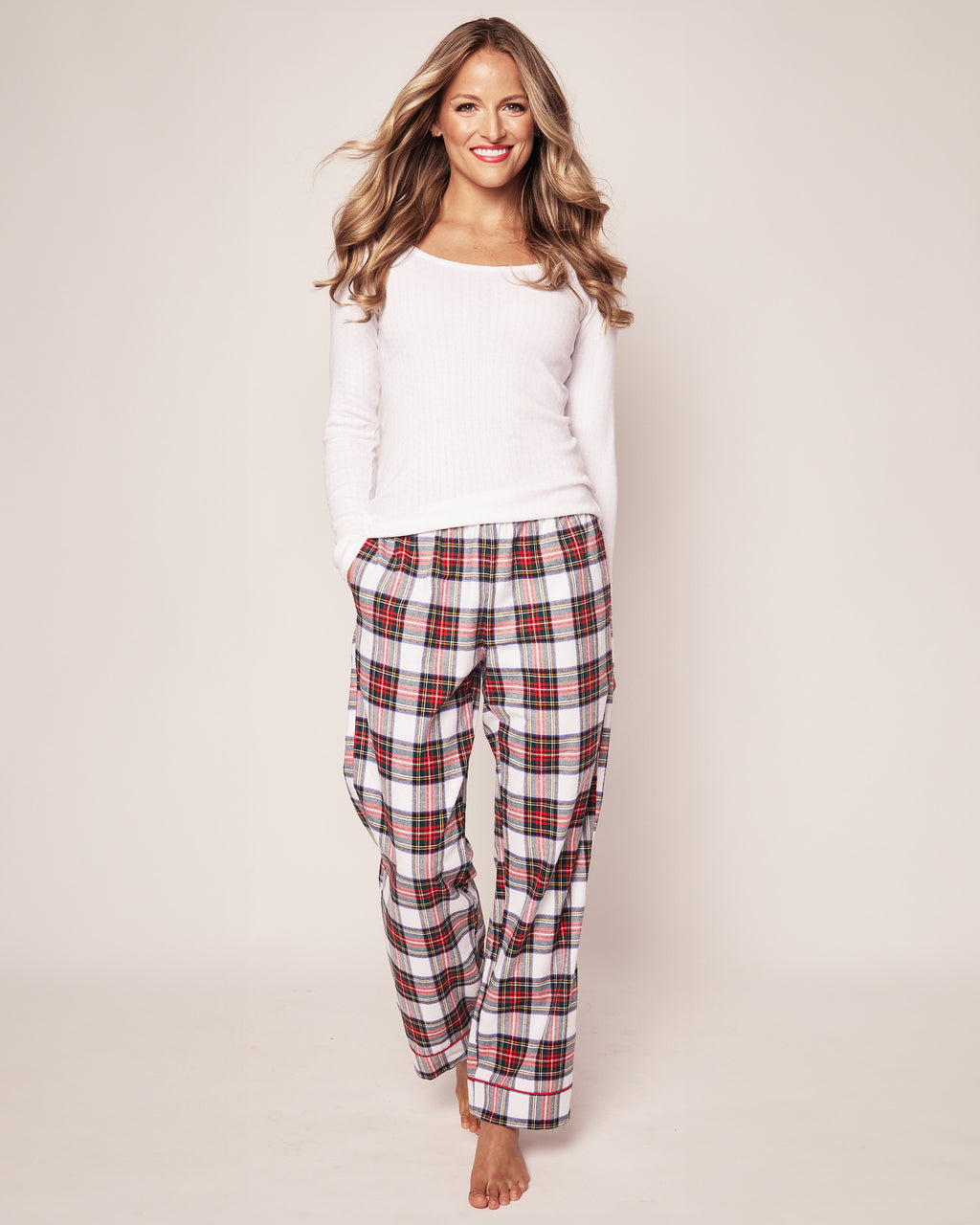 Women's Brushed Cotton Pants in Balmoral Tartan