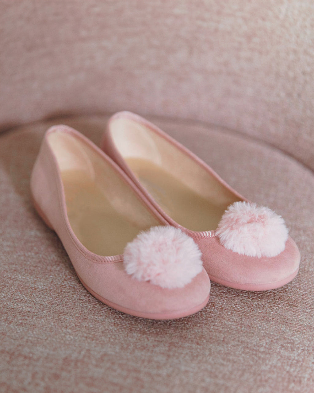 Girls pom pom on sale slippers