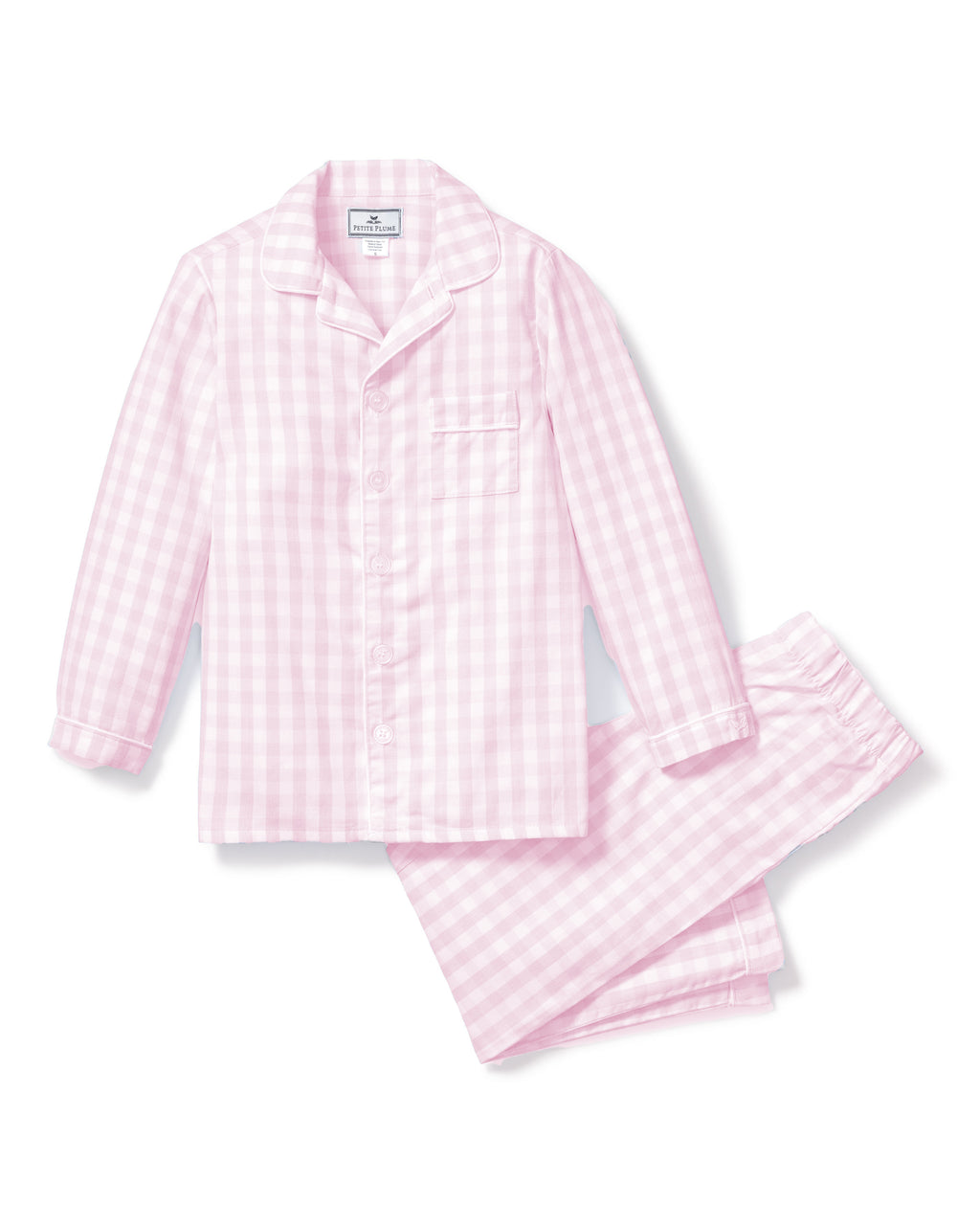 Petite Plume Gingham Kid's Pajama Set – The Monogram Edit