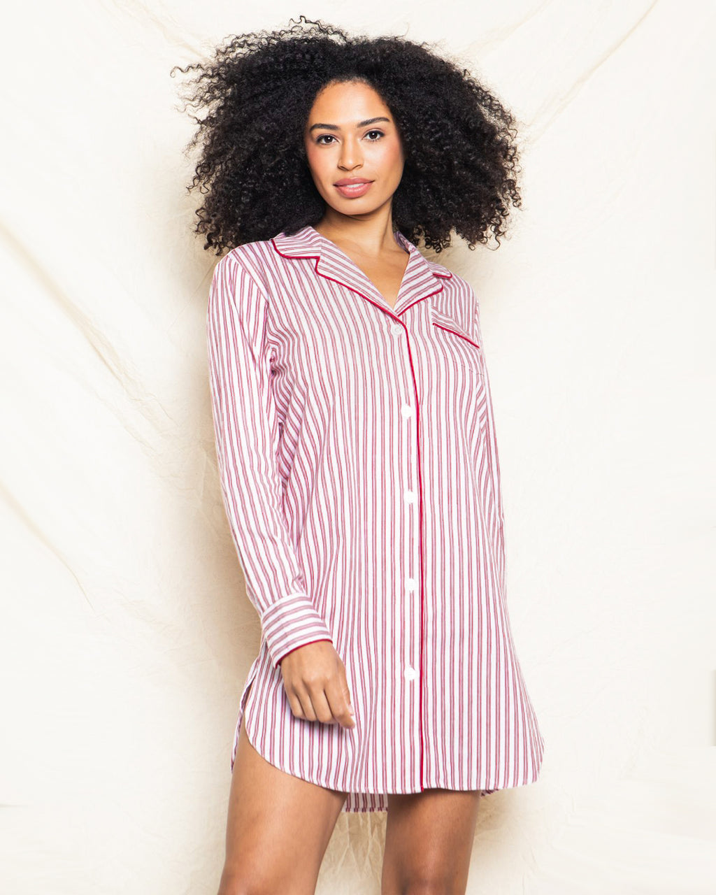 Women's Antique Red Ticking Nightshirt