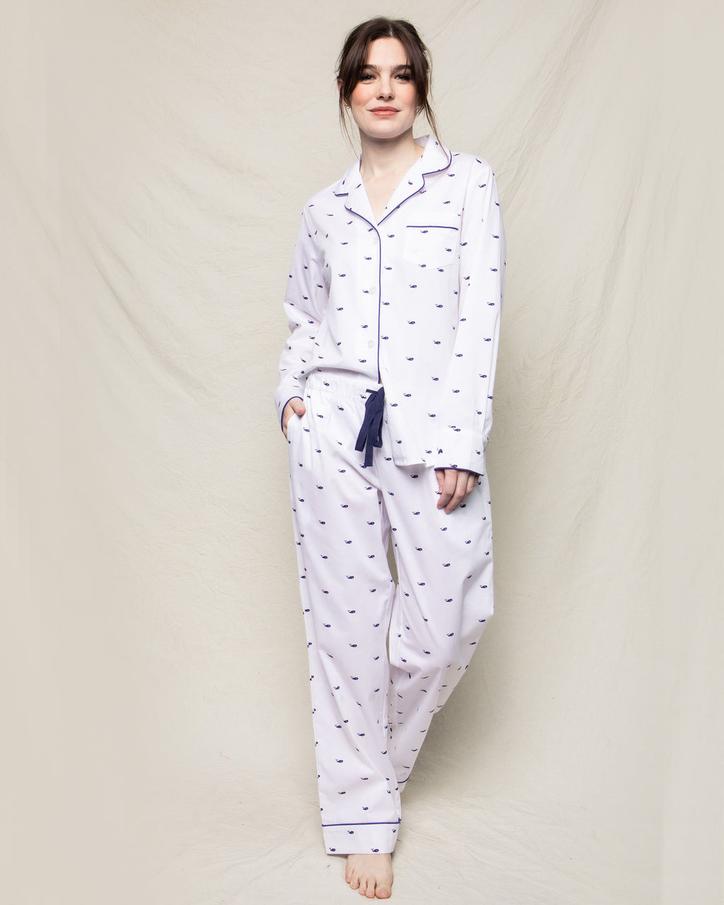 Women s Whales Pajama Set Petite Plume