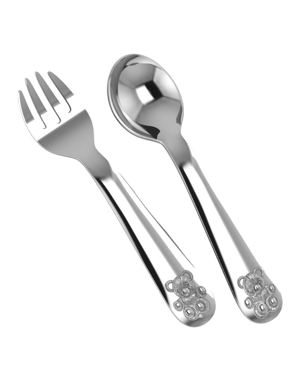 Teddy Silver Plate Spoon and Fork – Petite Plume