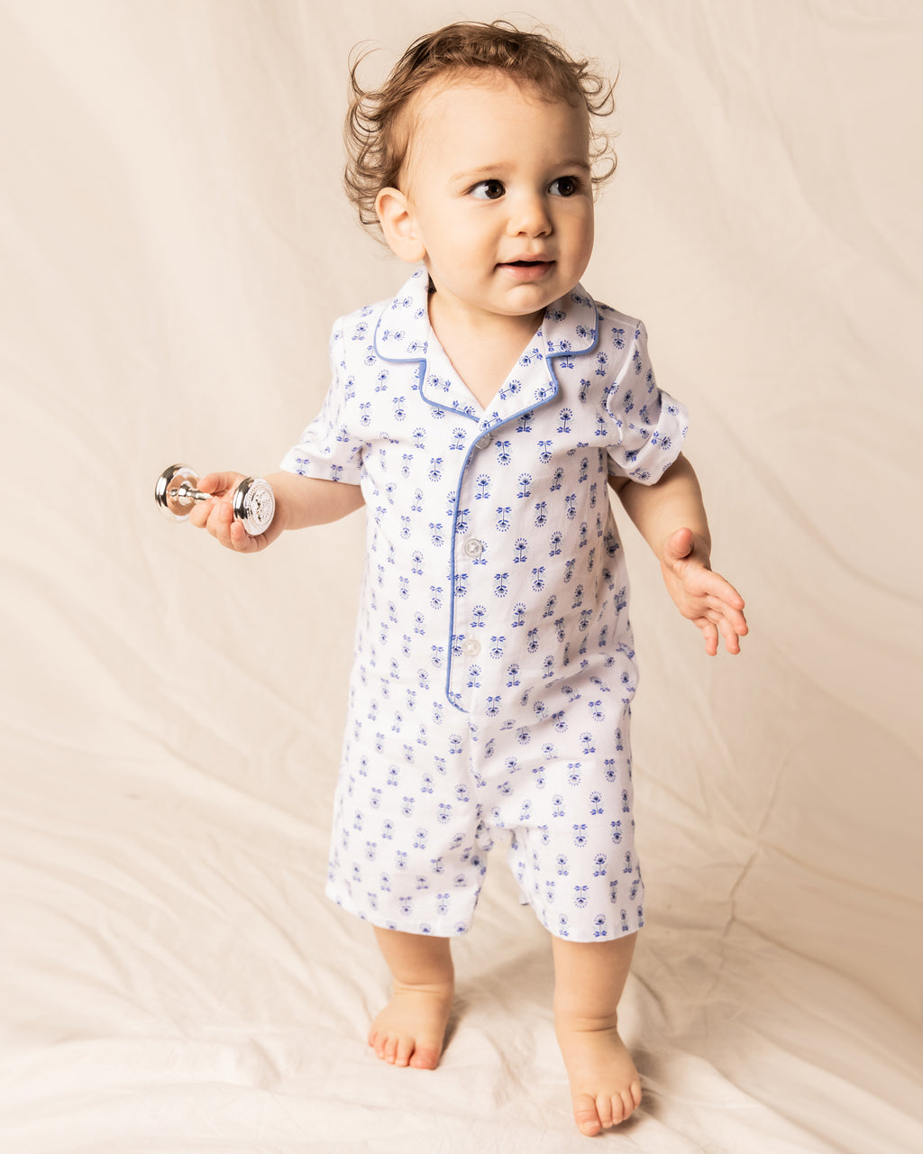 Petite Plume Baby's ​Par Avion Summer Romper - White - Size 12 Months