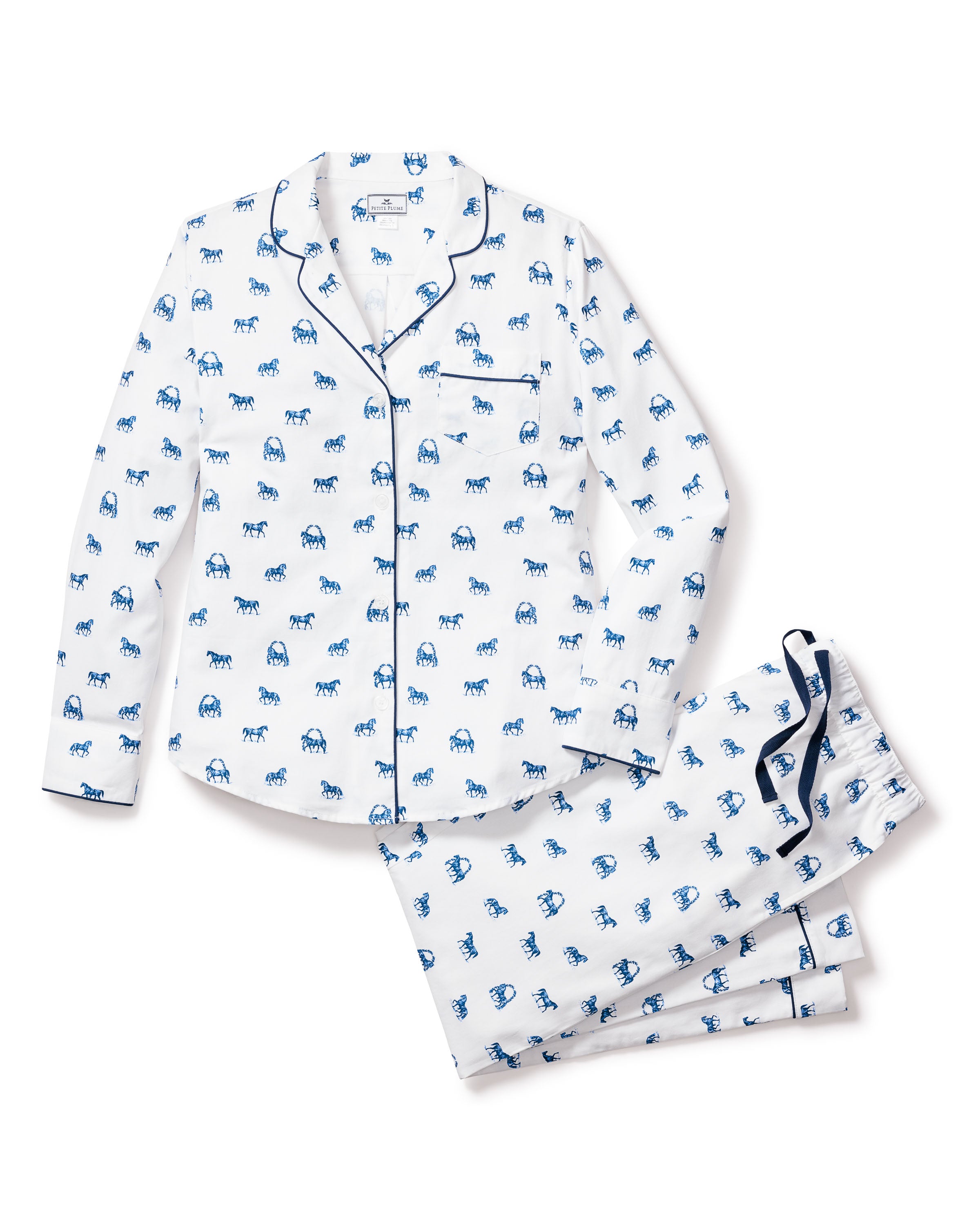 Women's Twill Pajama Set in The Equestrian