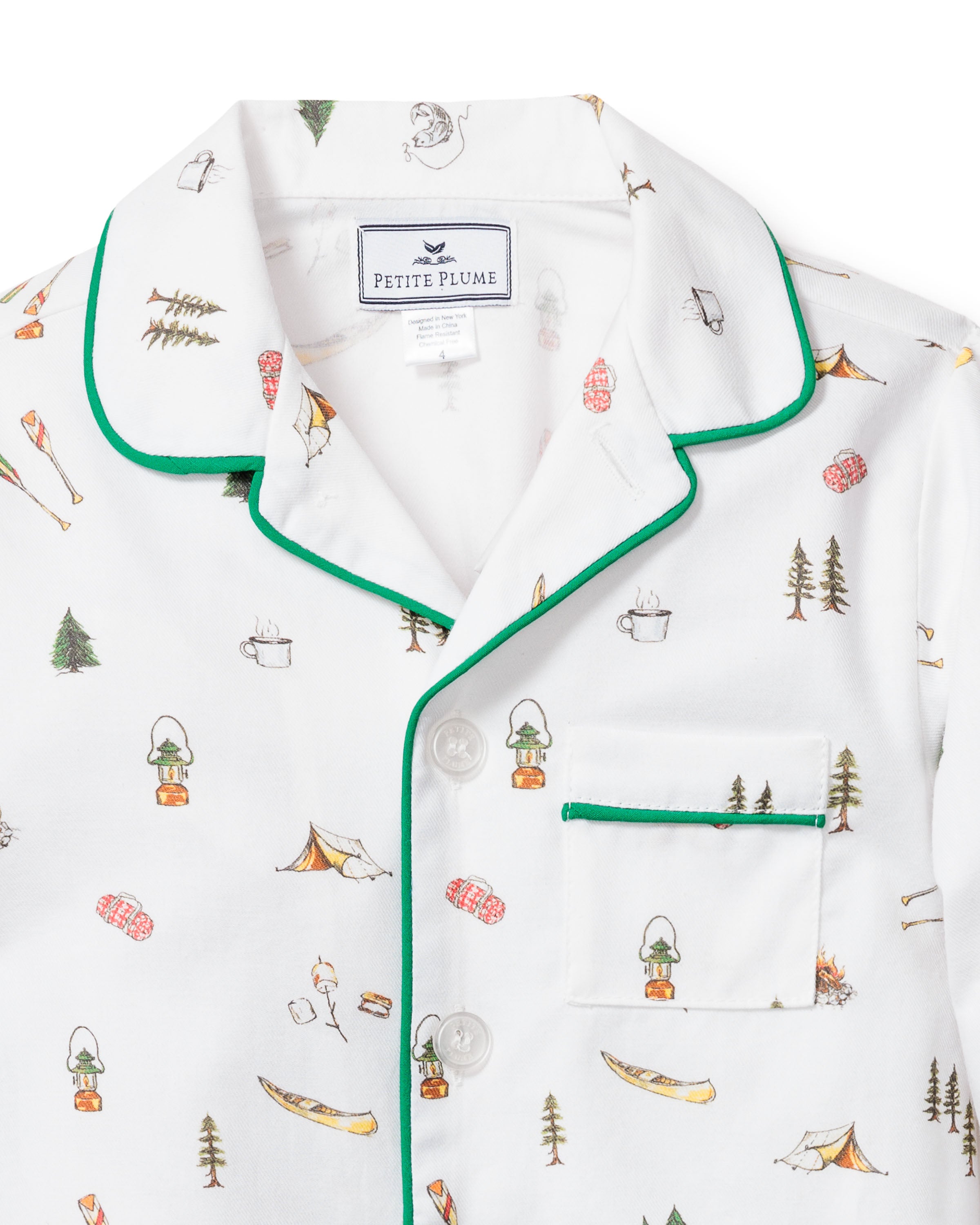 Kid's Twill Pajama Set in The Great Outdoors