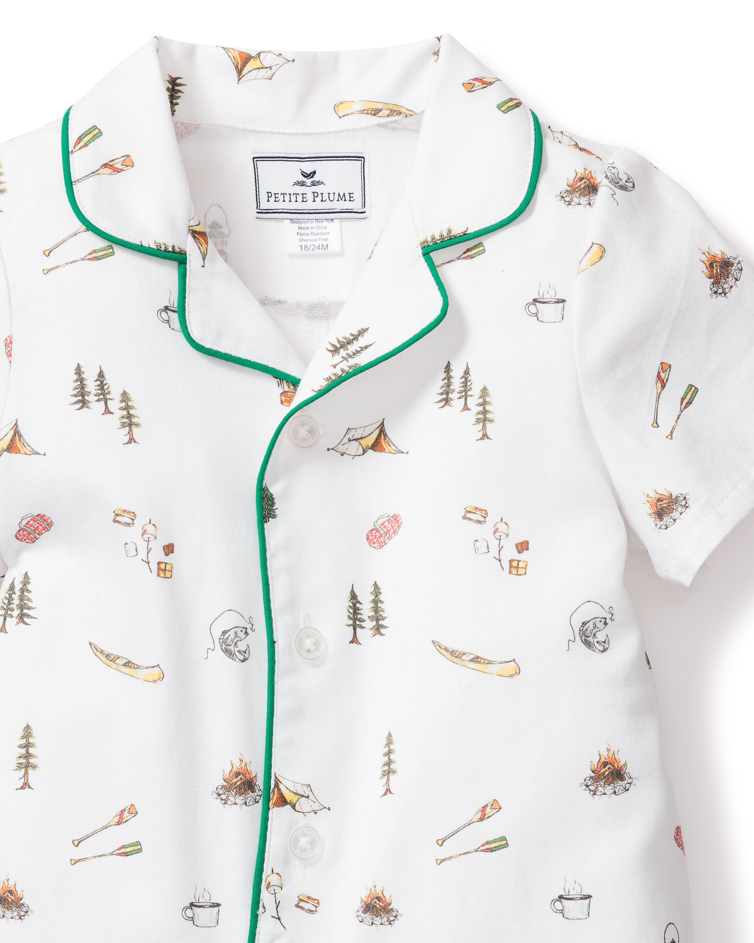 Kid's Twill Pajama Short Set in The Great Outdoors