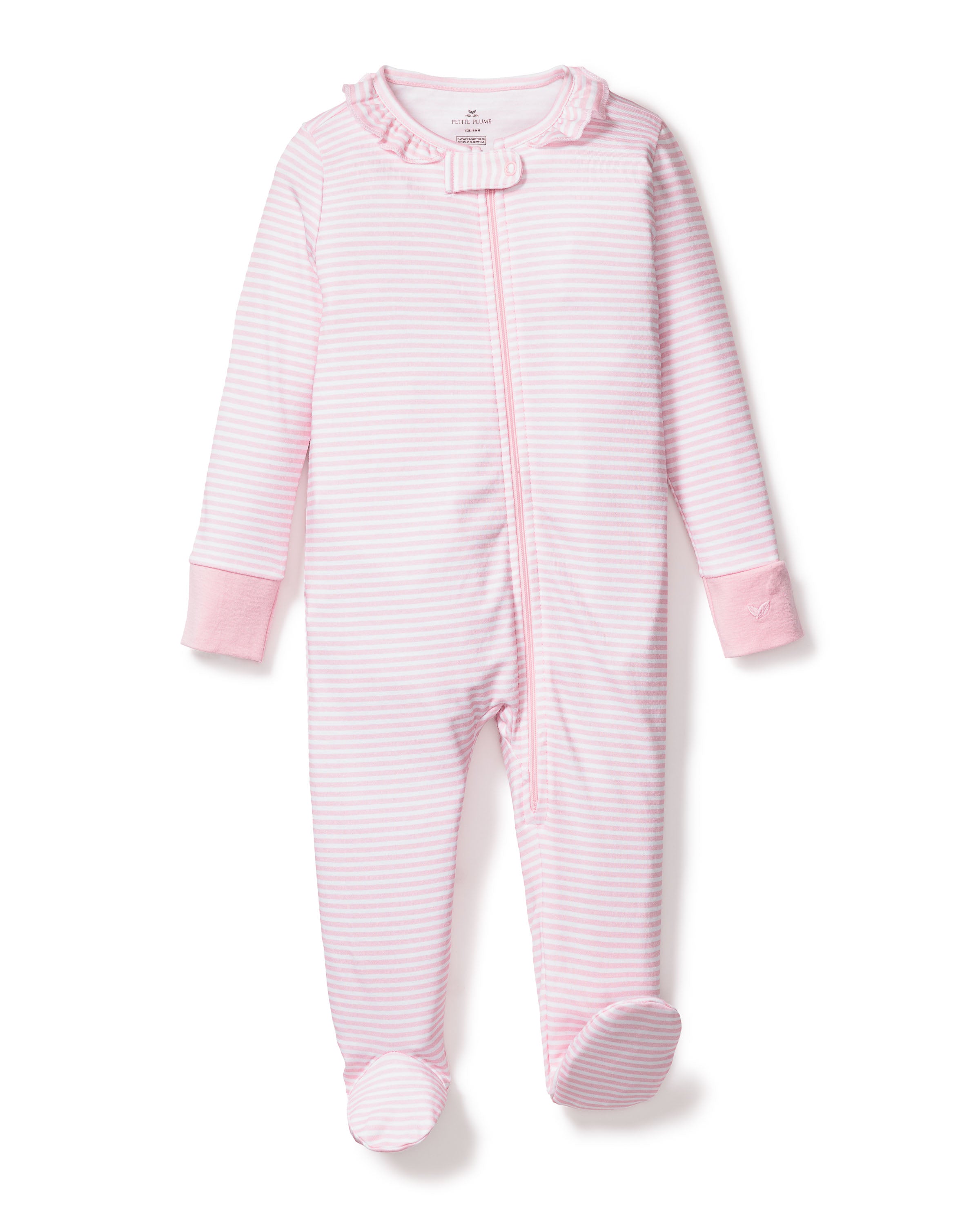 Baby's Pima Romper in Pink Stripes