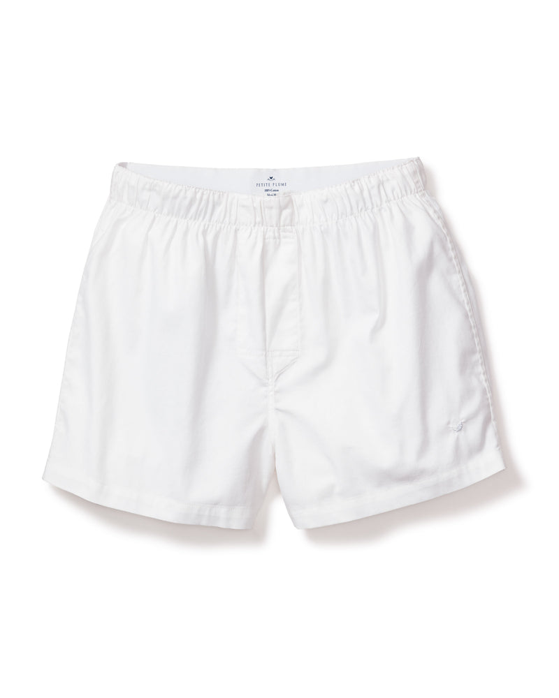 Men's Twill 3 Pack Boxers in Blue and White