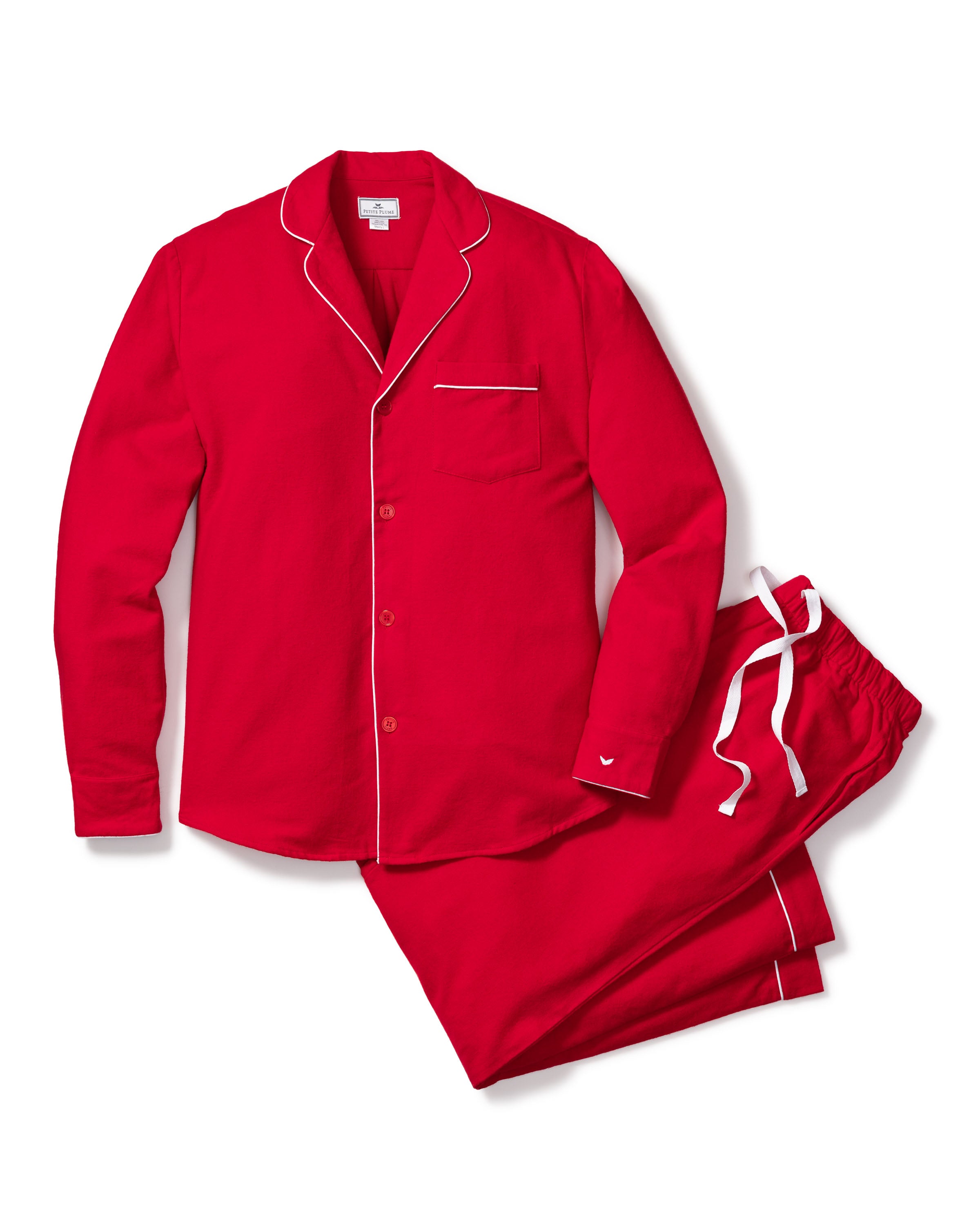 Red pajama set mens sale