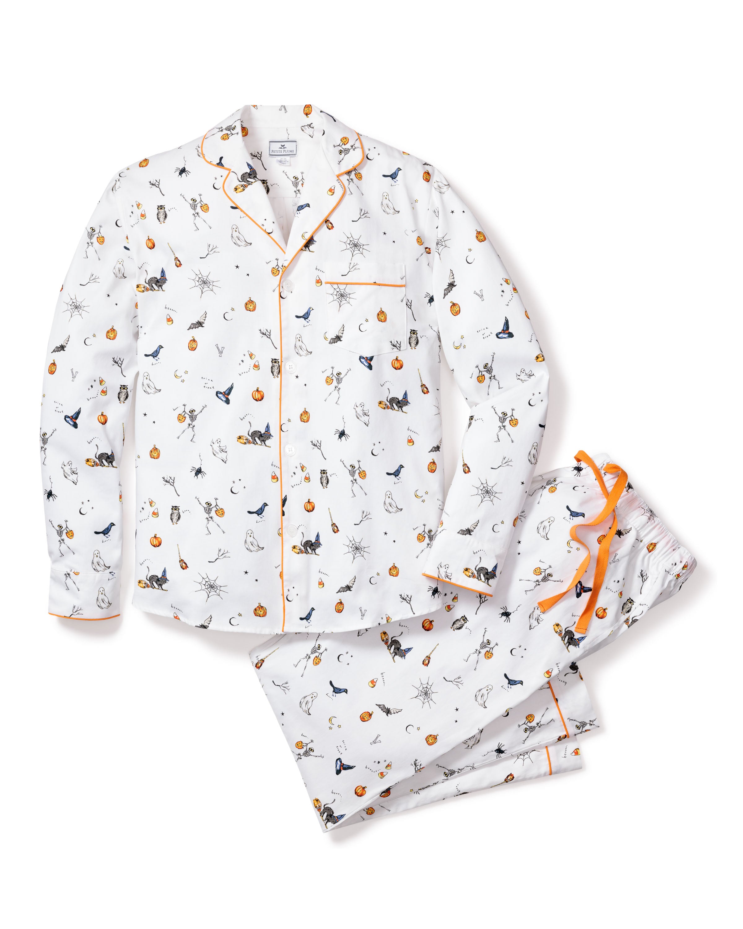 Men's Twill Pajama Set in Trick or Treat