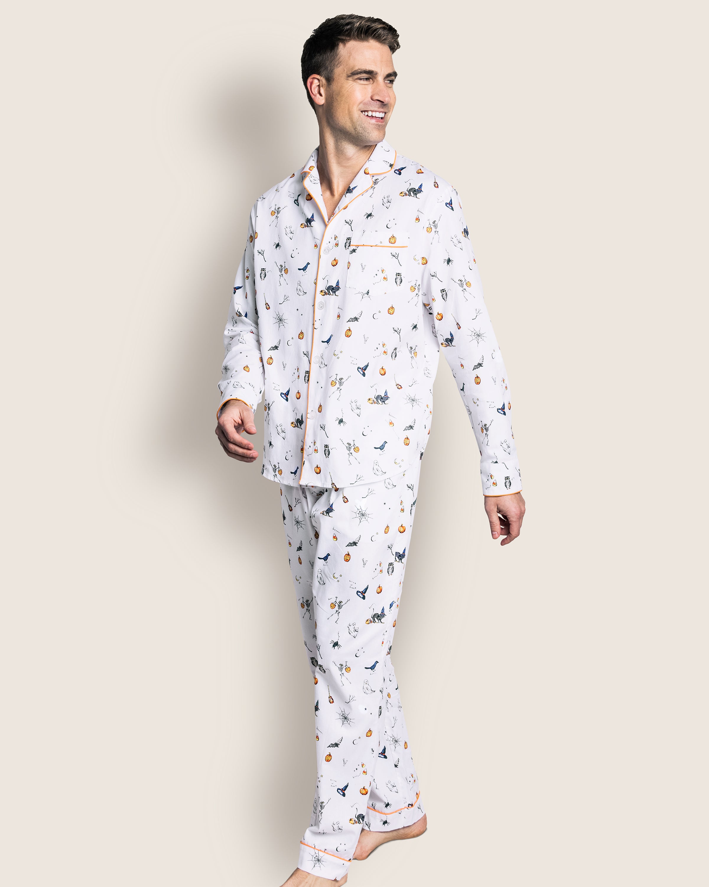 Men's Twill Pajama Set in Trick or Treat