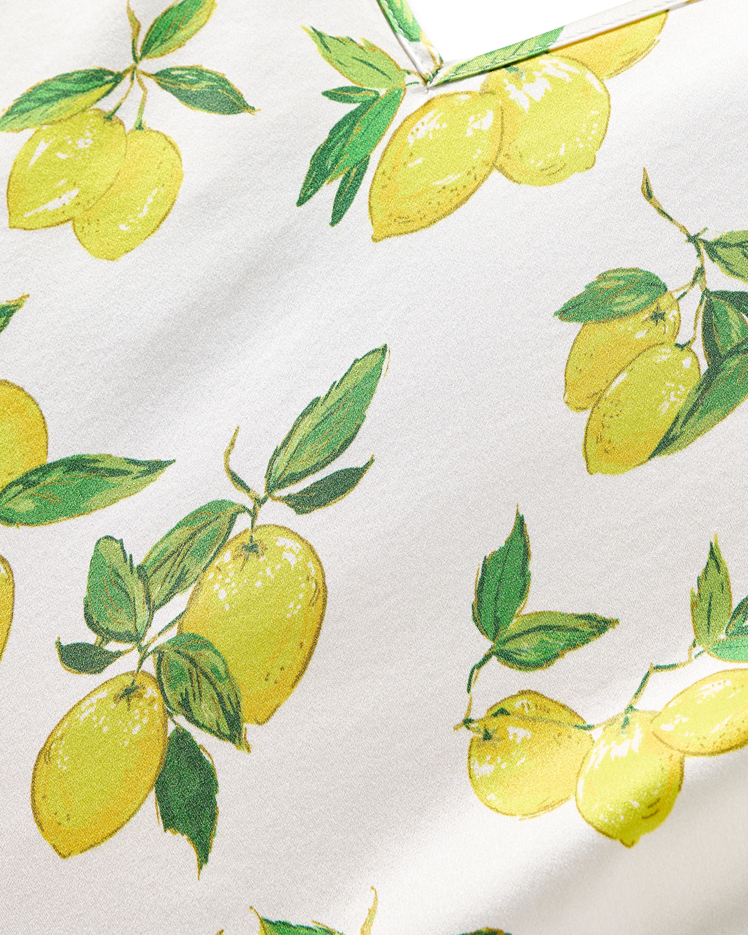 Women's Silk Short Set in Amalfi Lemons