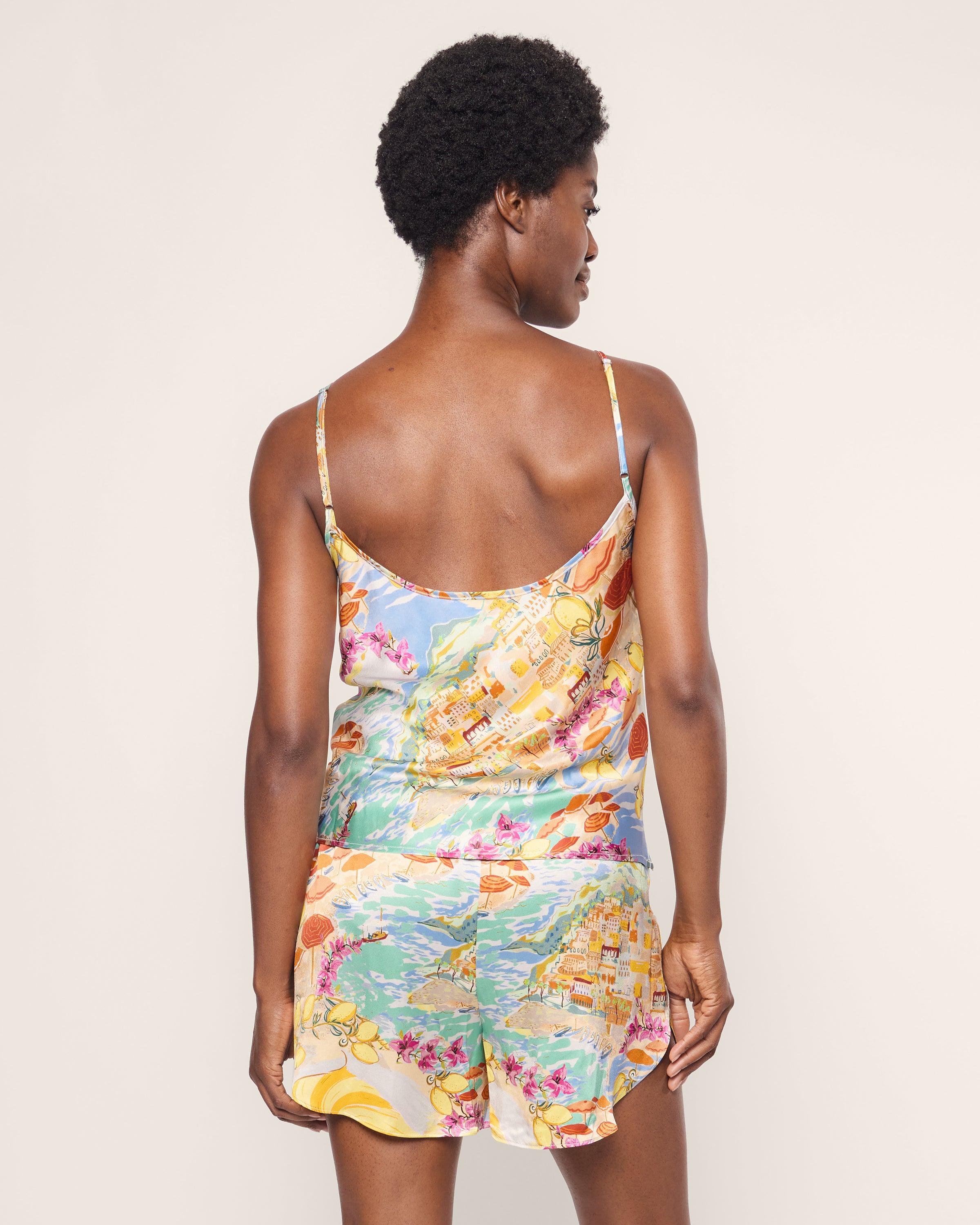 Women's Silk Cami Short Set in La Dolce Vita