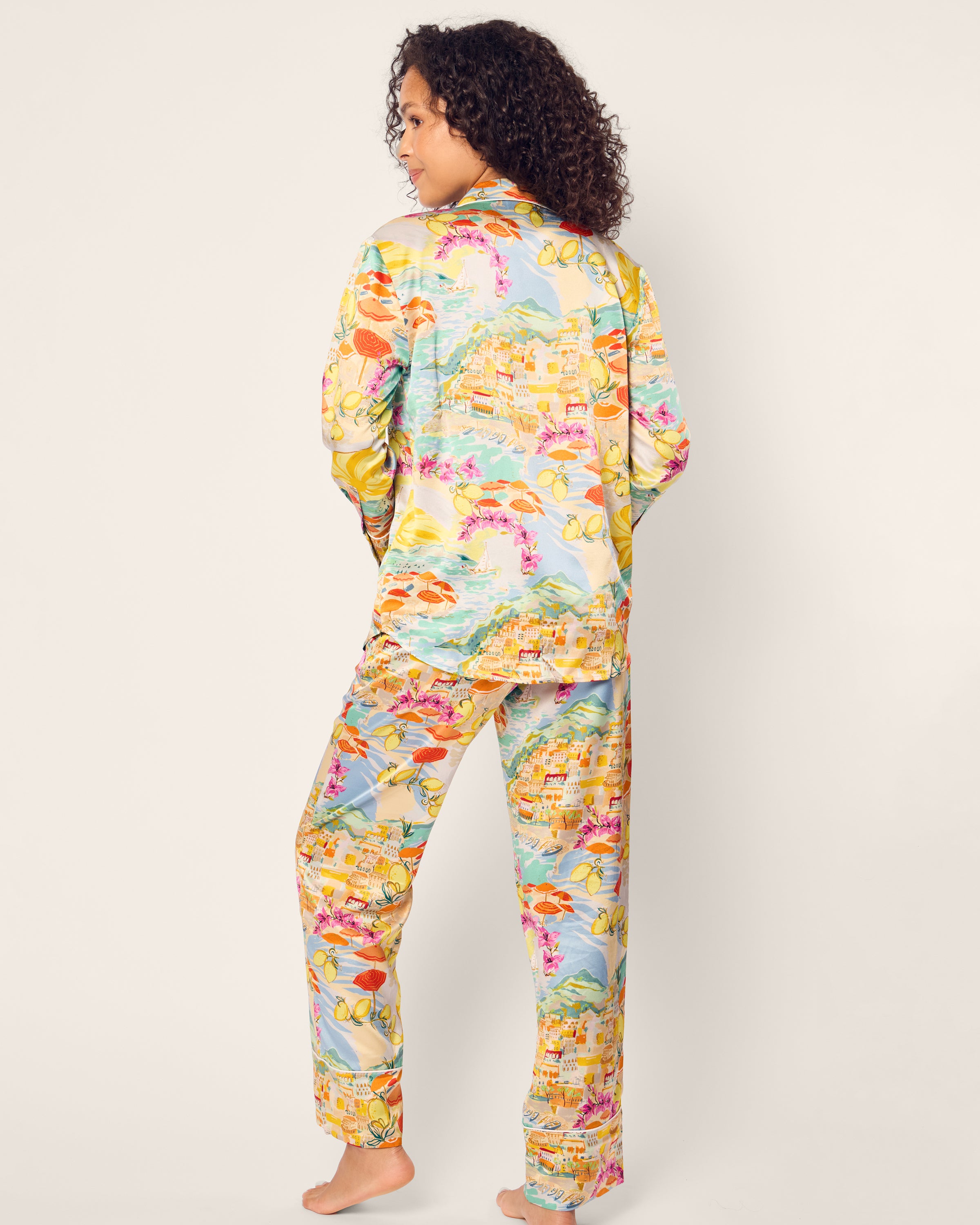 Women's Silk Pajama Set in La Dolce Vita