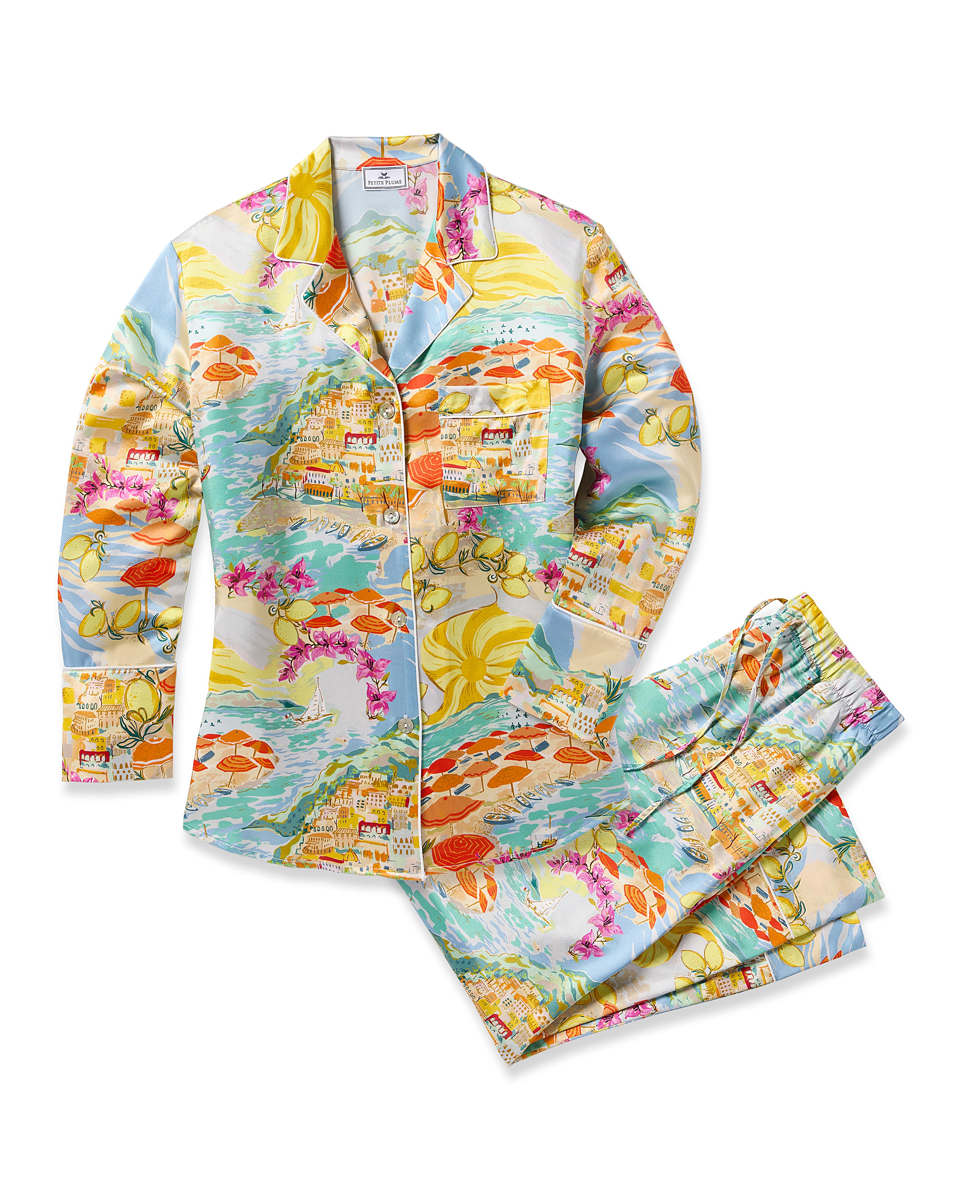 Women's Silk Pajama Set in La Dolce Vita