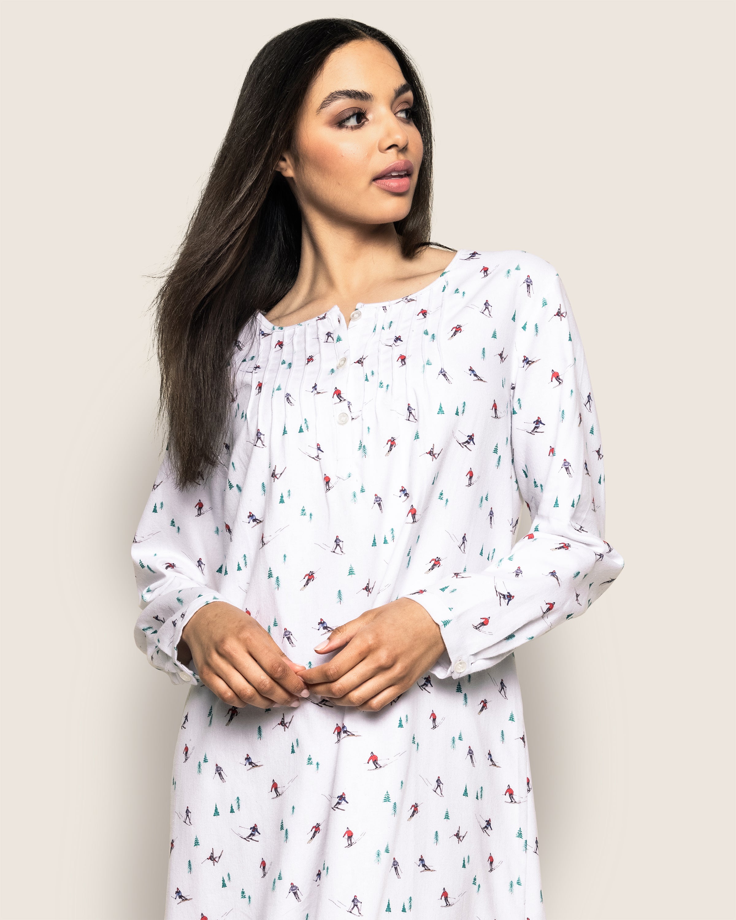 Women's Flannel Beatrice Nightgown in Après Ski