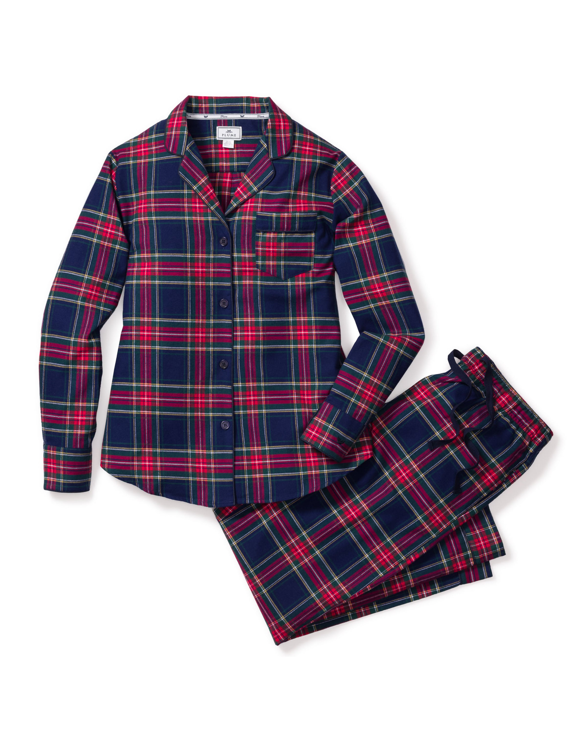 Women's Brushed Cotton Pajama Set in Windsor Tartan