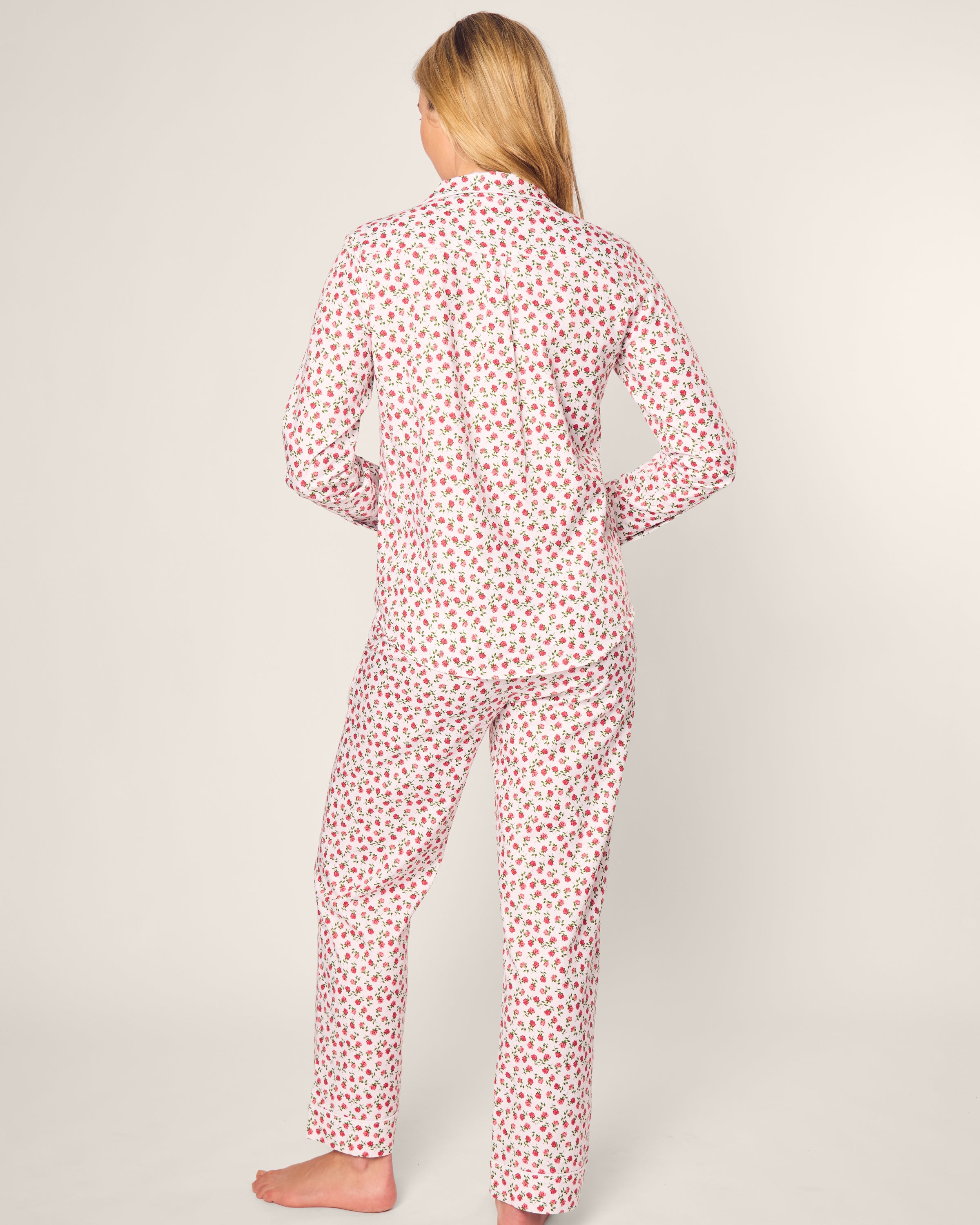 Women's Twill Pajama Set in Petite Petals