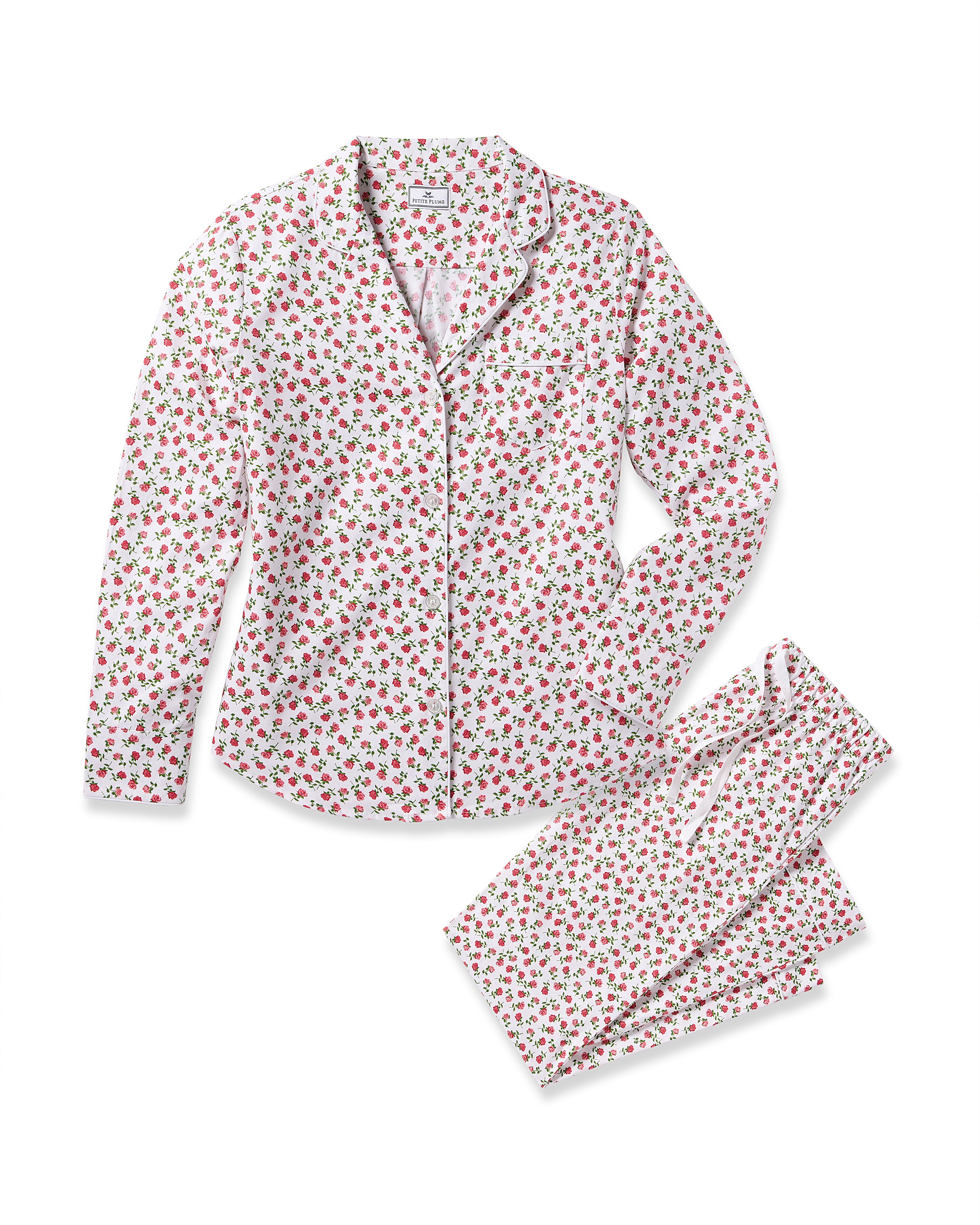 Women's Twill Pajama Set in Petite Petals