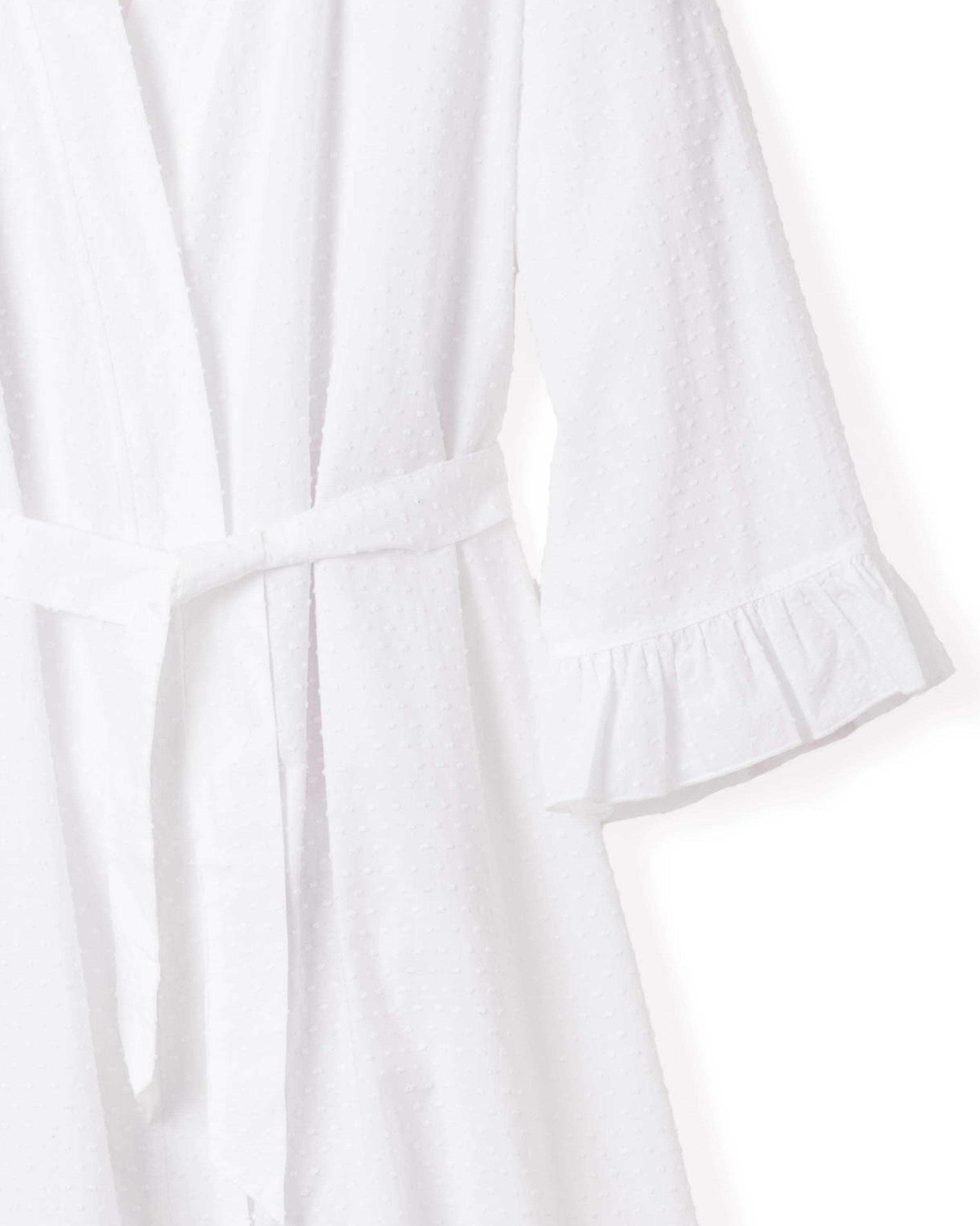 Women's Swiss Dots Robe in White