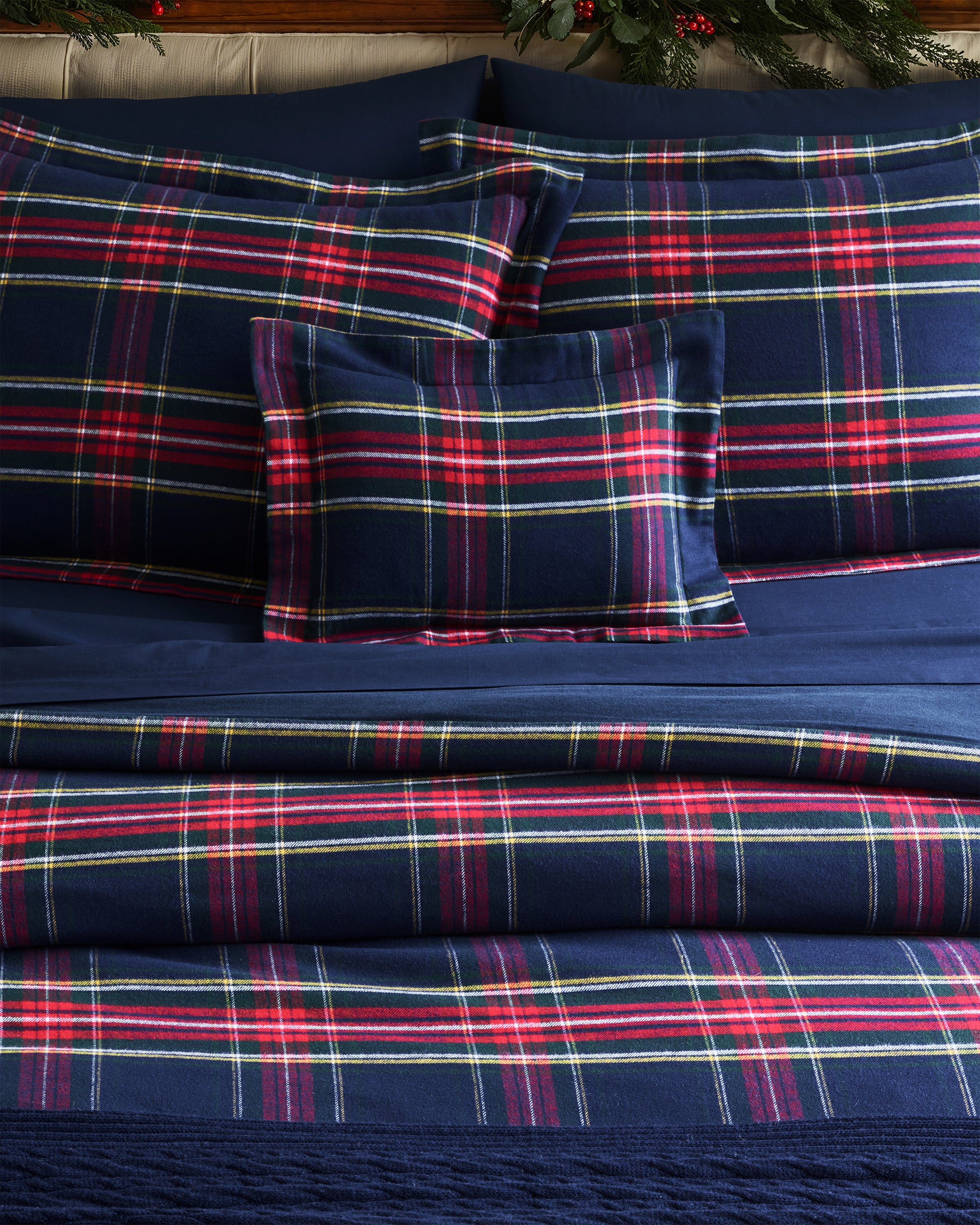 Flannel Decorative Pillow in Windsor Tartan