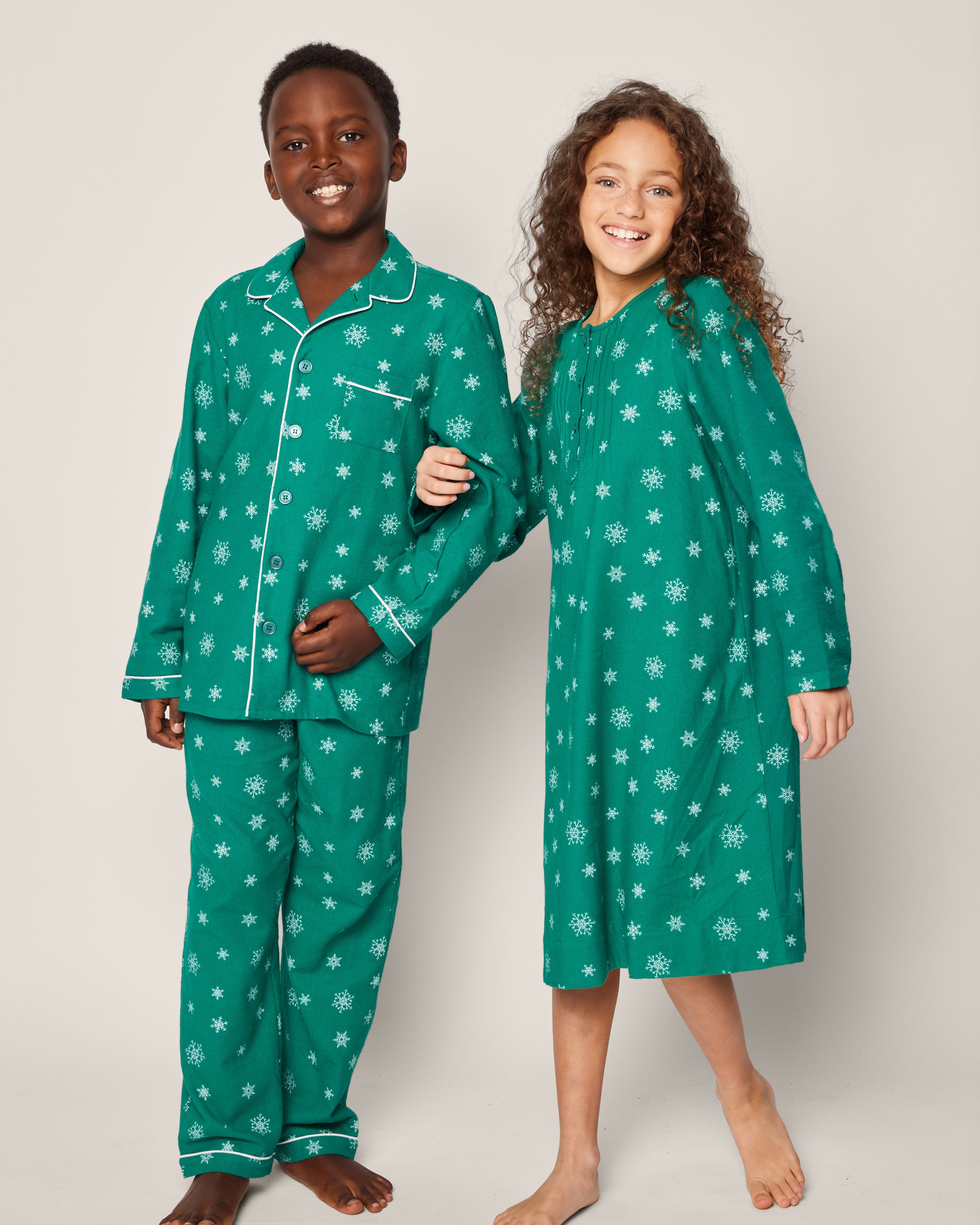 Girl s Flannel Beatrice Nightgown in Emerald Wonderland