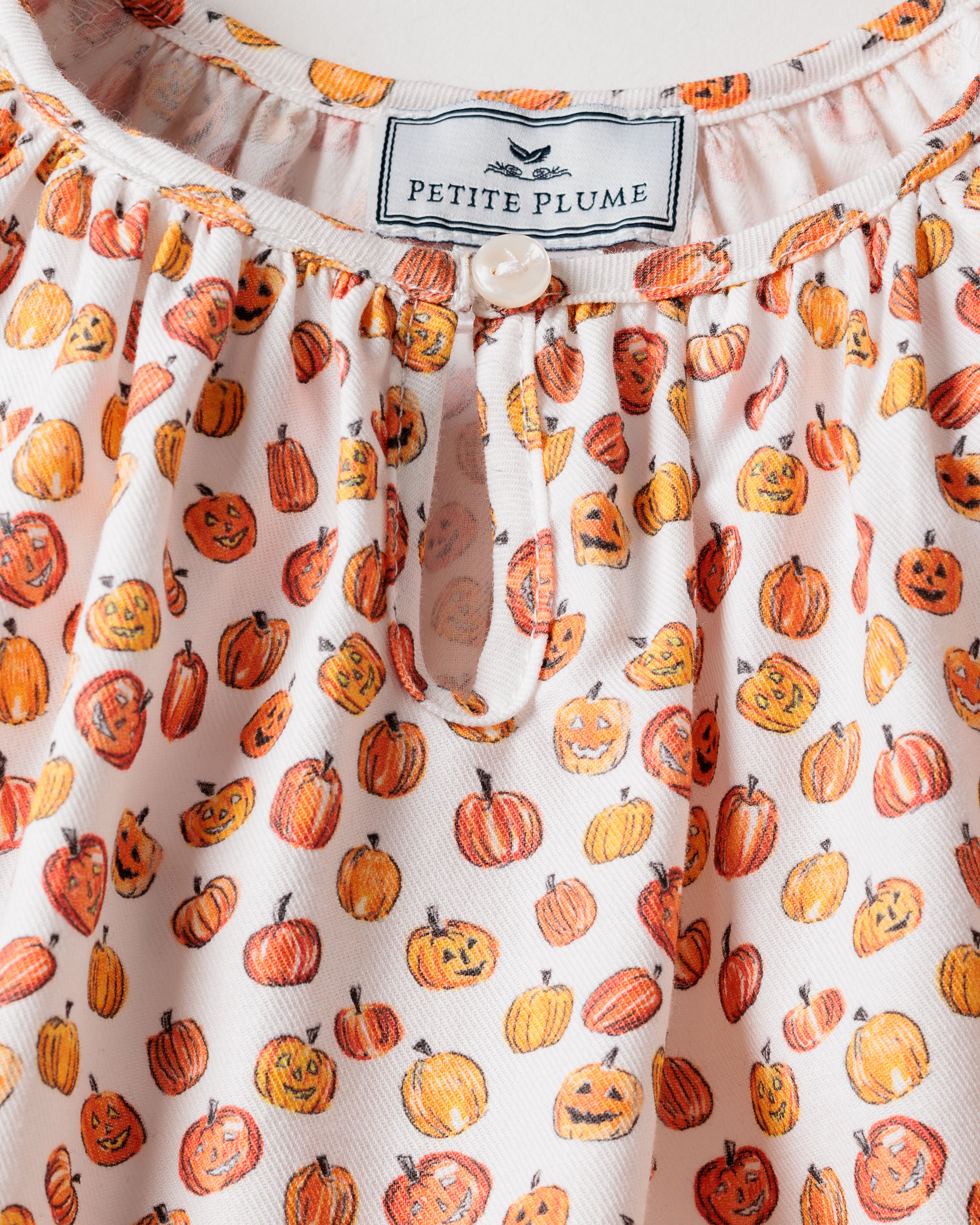 Girl's Delphine Nightgown in Pumpkin Patch