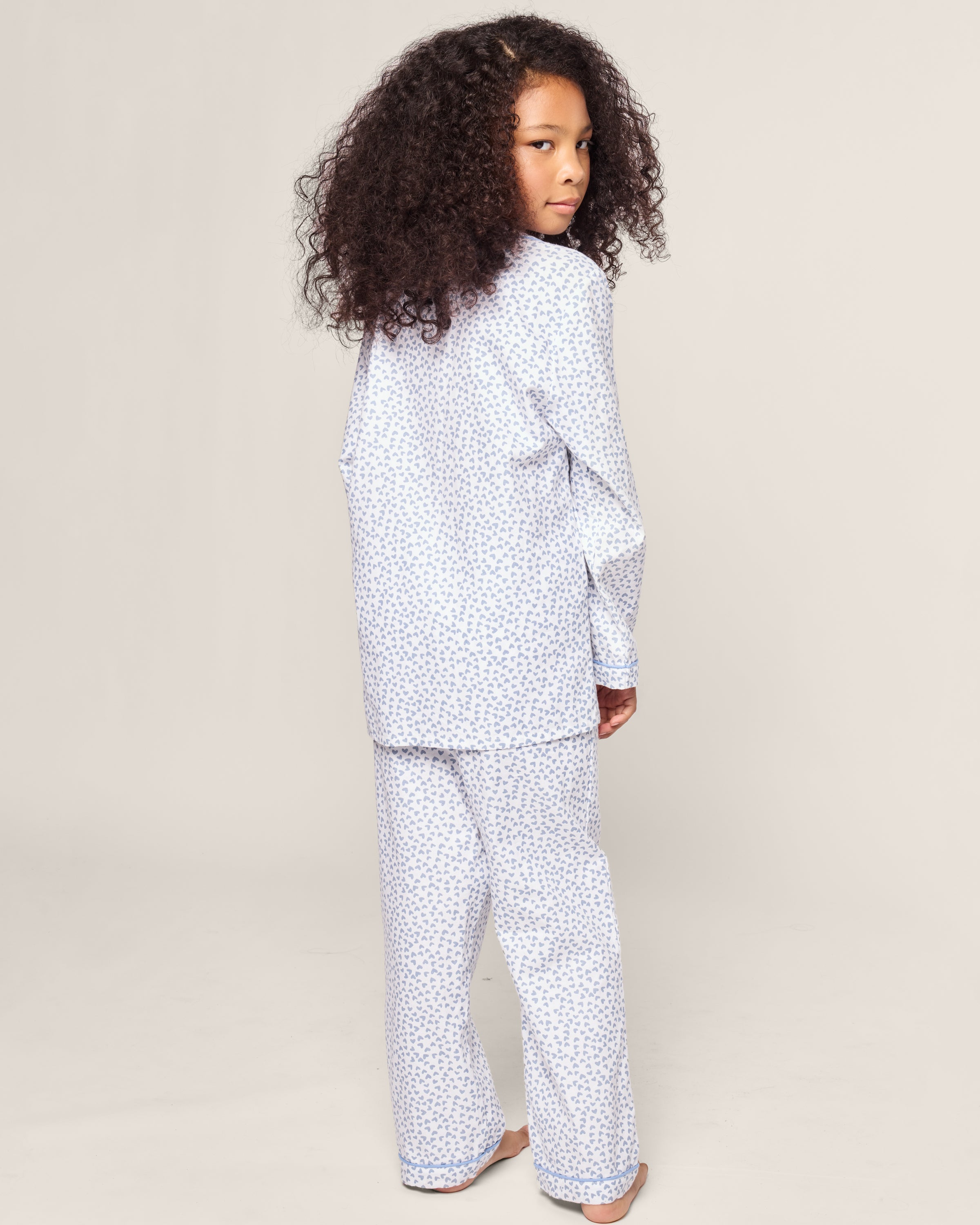 Kid's Twill Pajama in Bluehearts