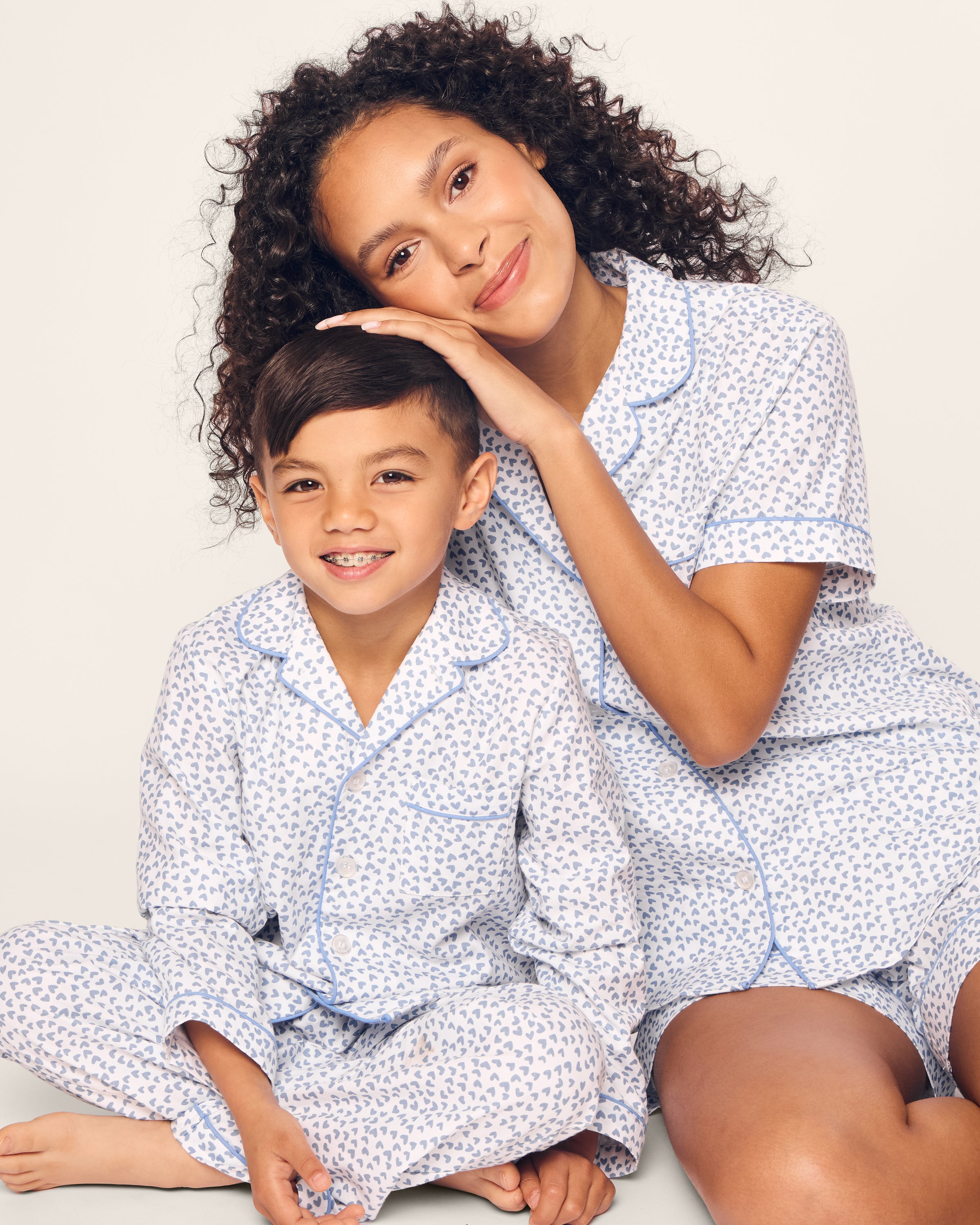 Kid's Twill Pajama in Bluehearts