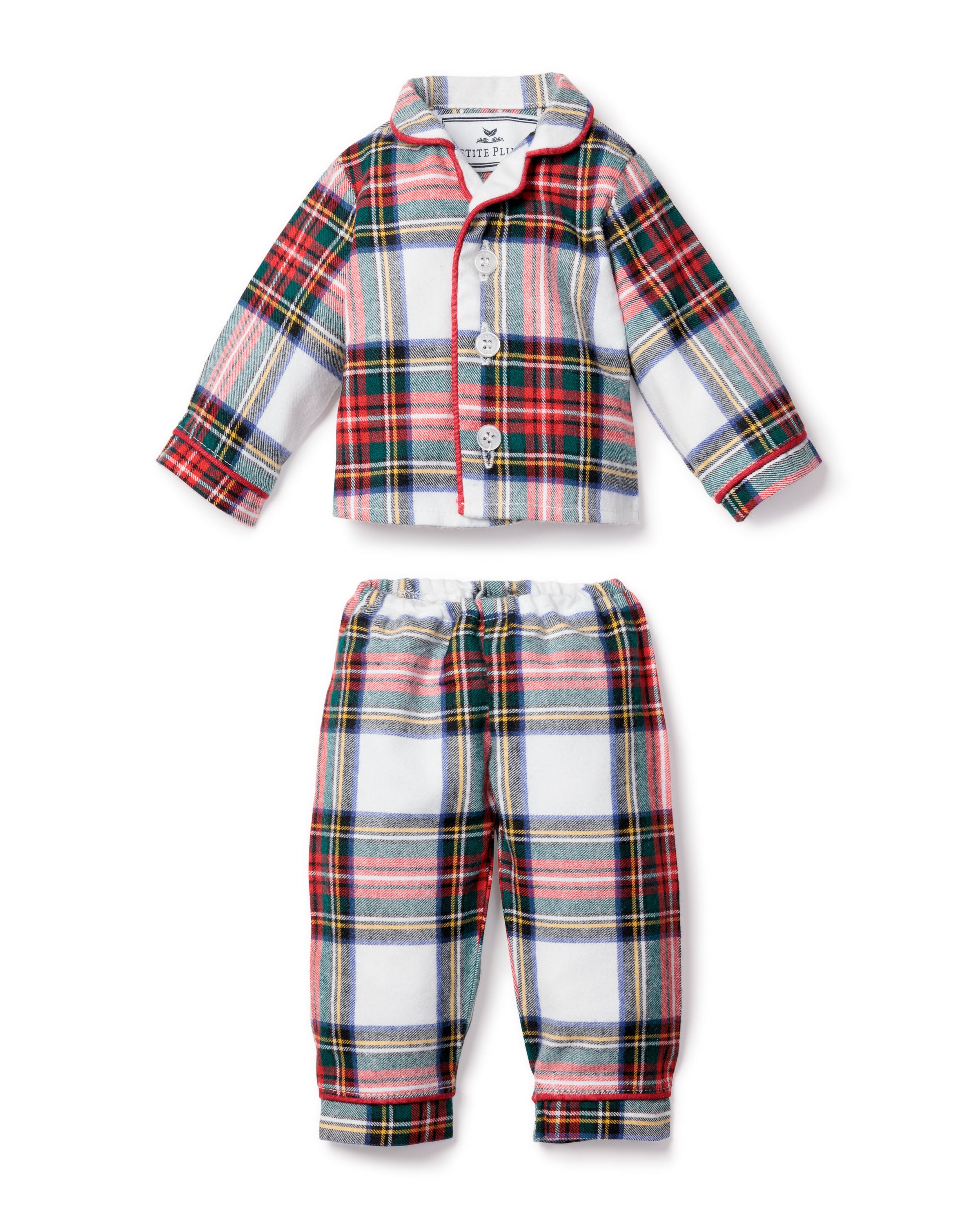 Kid's Doll Pajamas in Balmoral Tartan