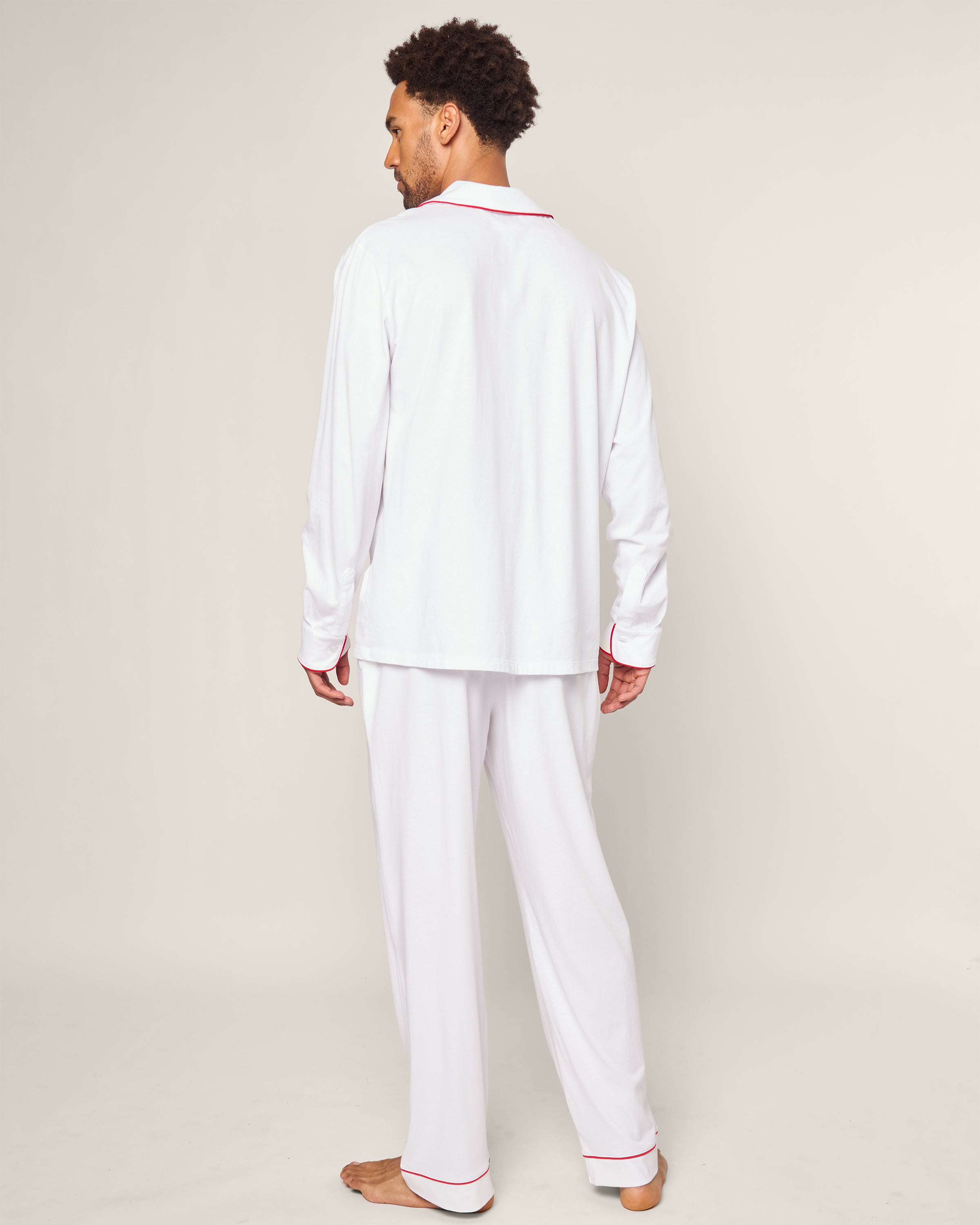 Petite Plume x Eden Rock St Barth Men's White Pima Pajama Set