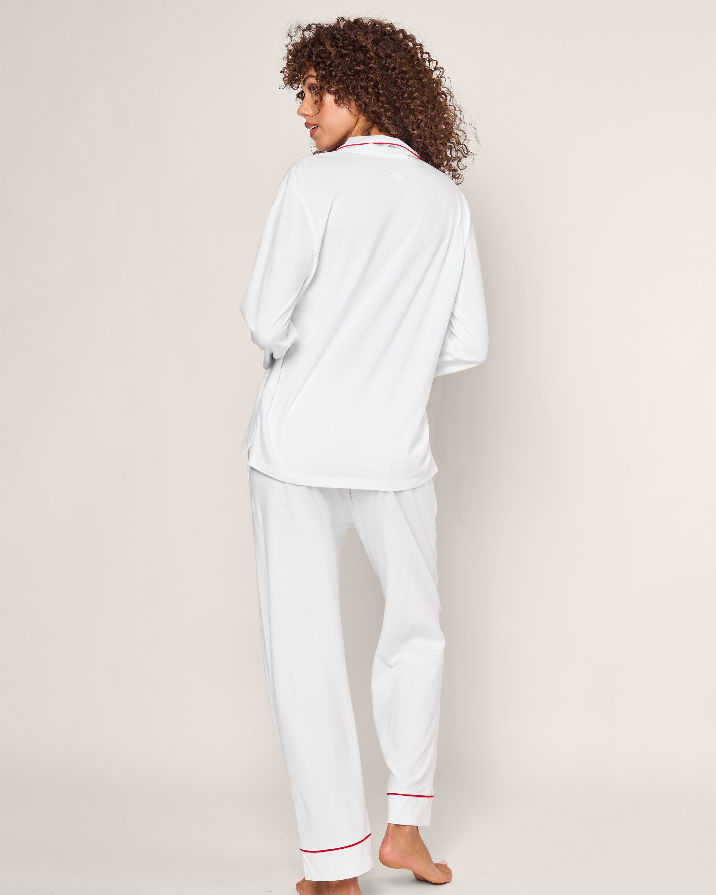 Petite Plume x Eden Rock St Barth Women's White Pima Pajama Set