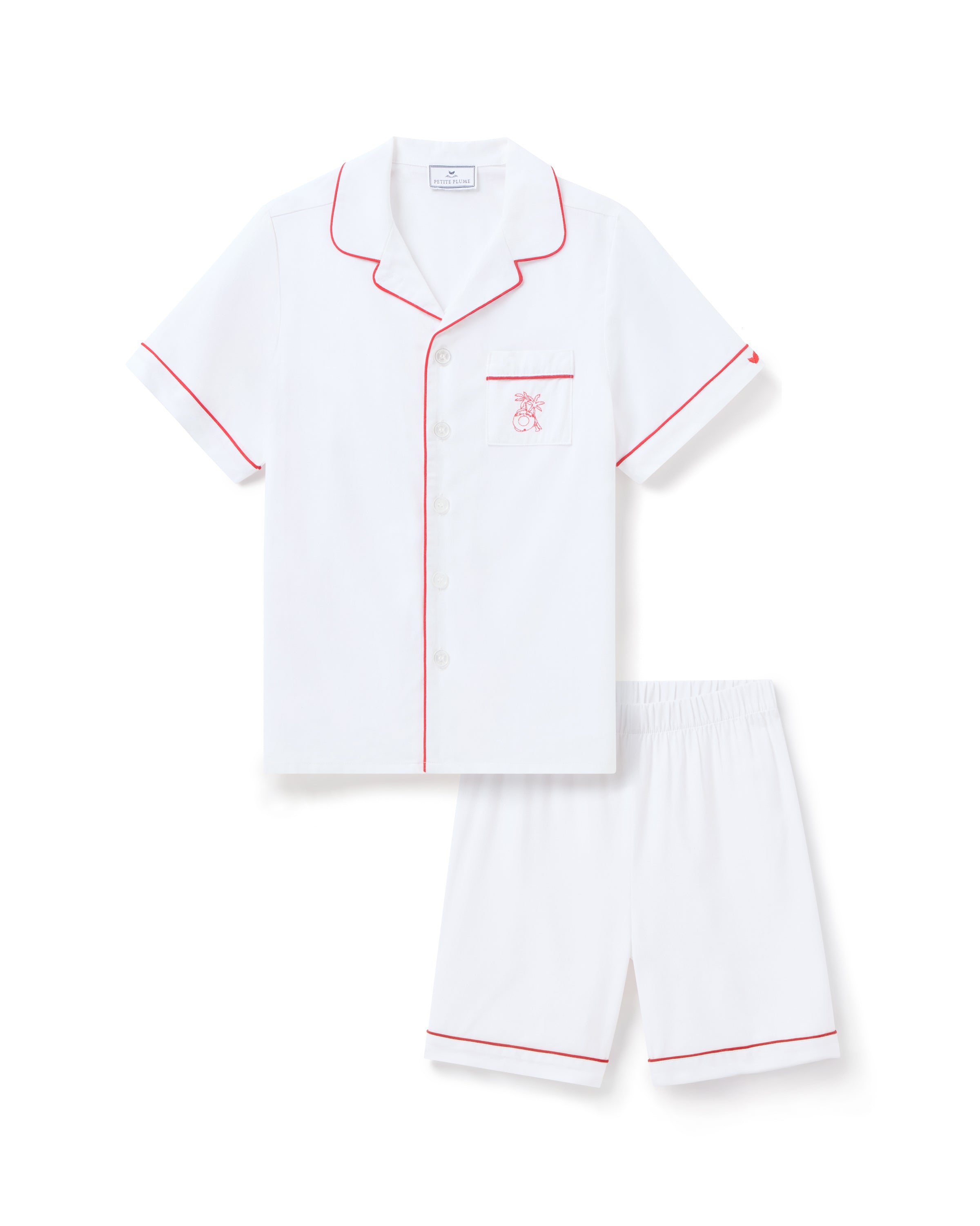 Petite Plume x Eden Rock St Barth Kid's White Twill Short Set