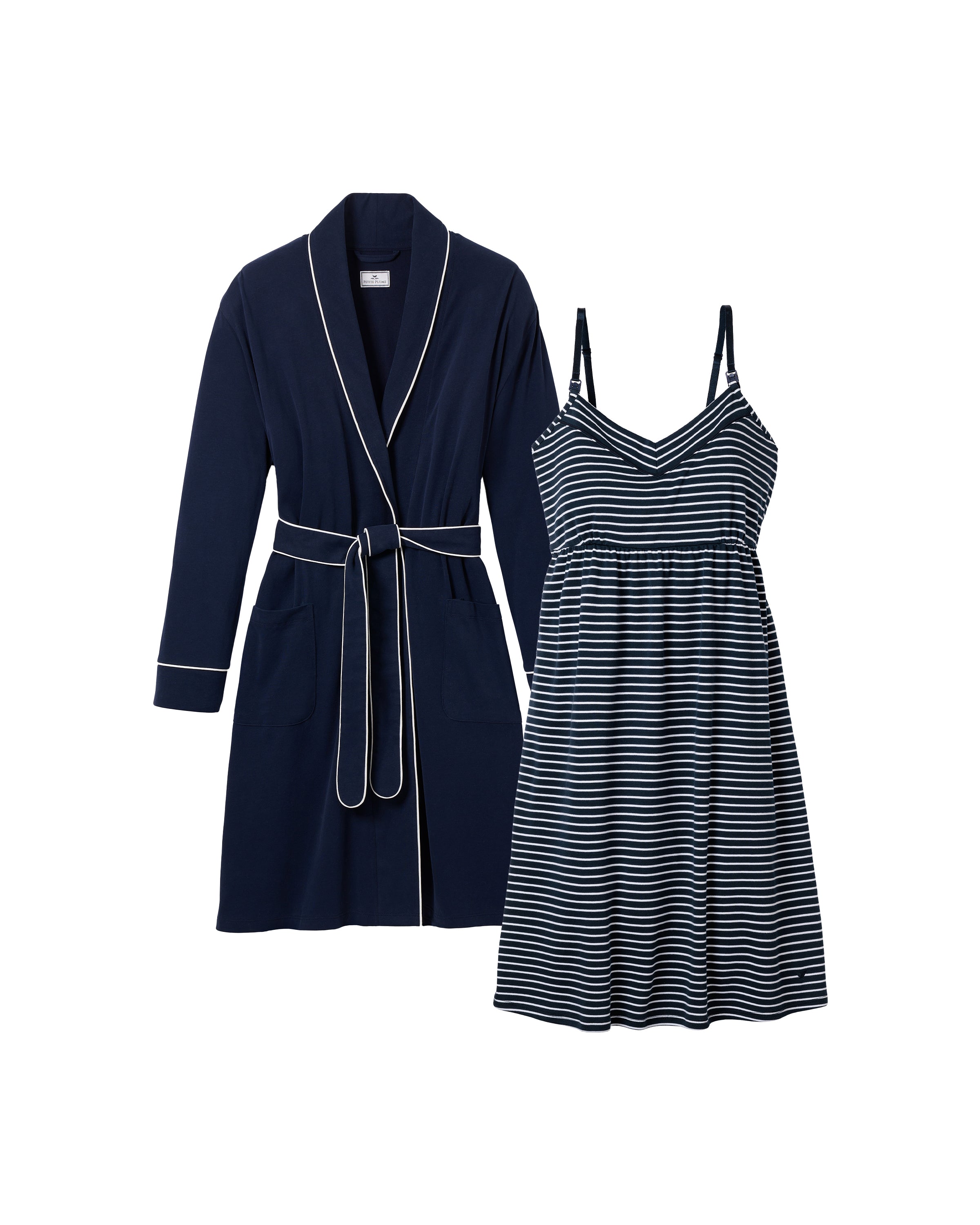 The Essential Maternity Set - Navy & Navy Stripe