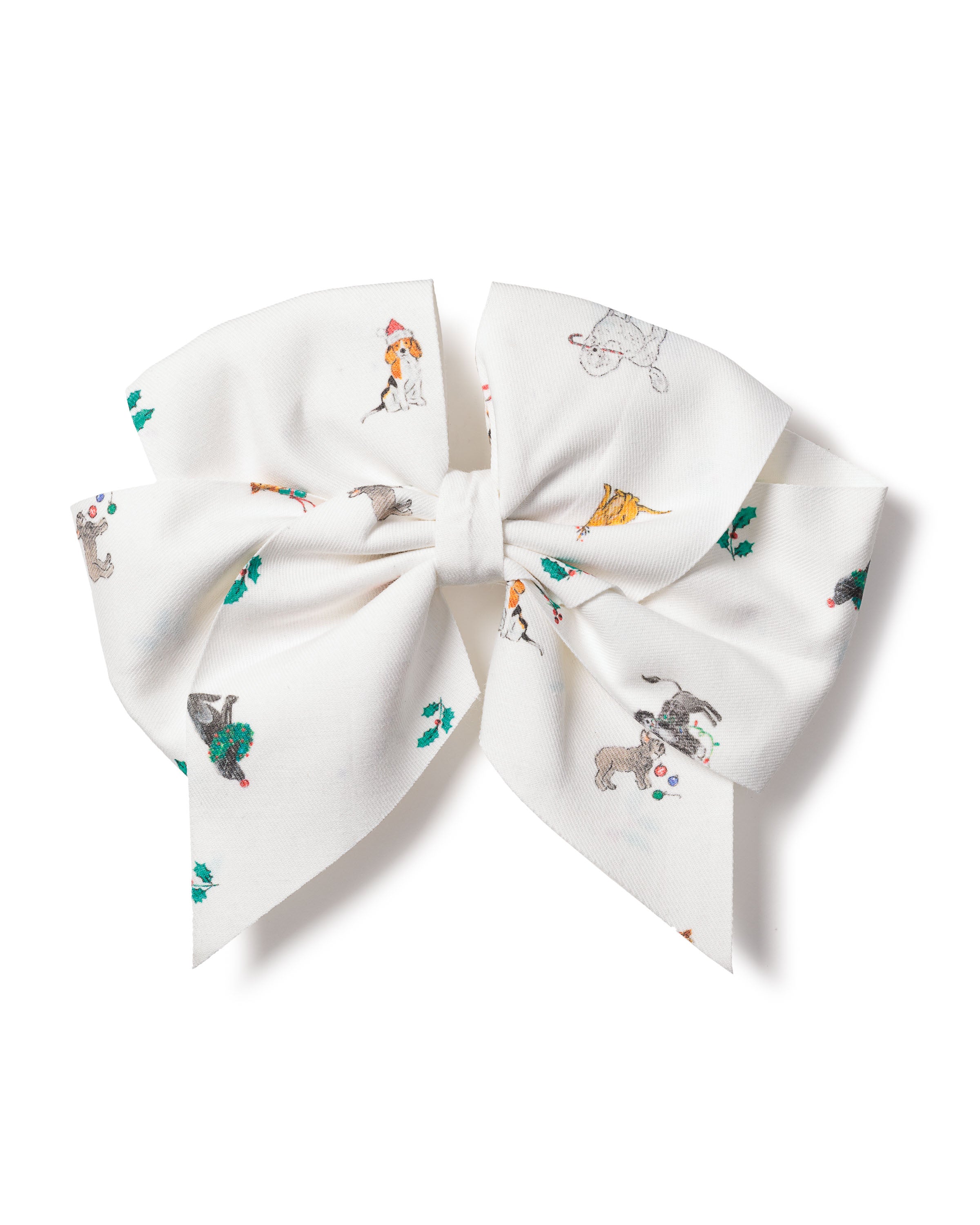 Girl's Twill Hair Bows in Jingle Paws