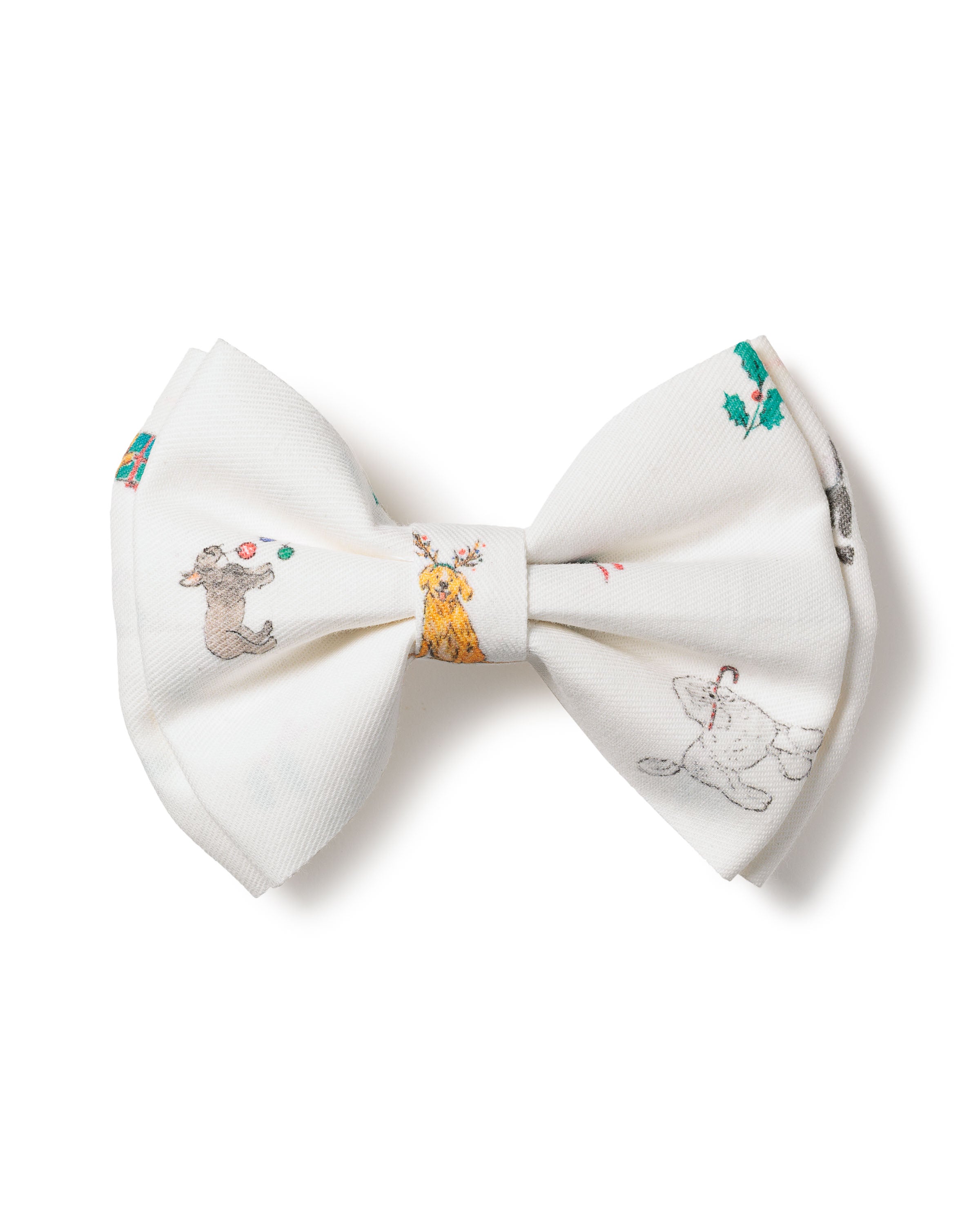 Girl's Twill Hair Bows in Jingle Paws