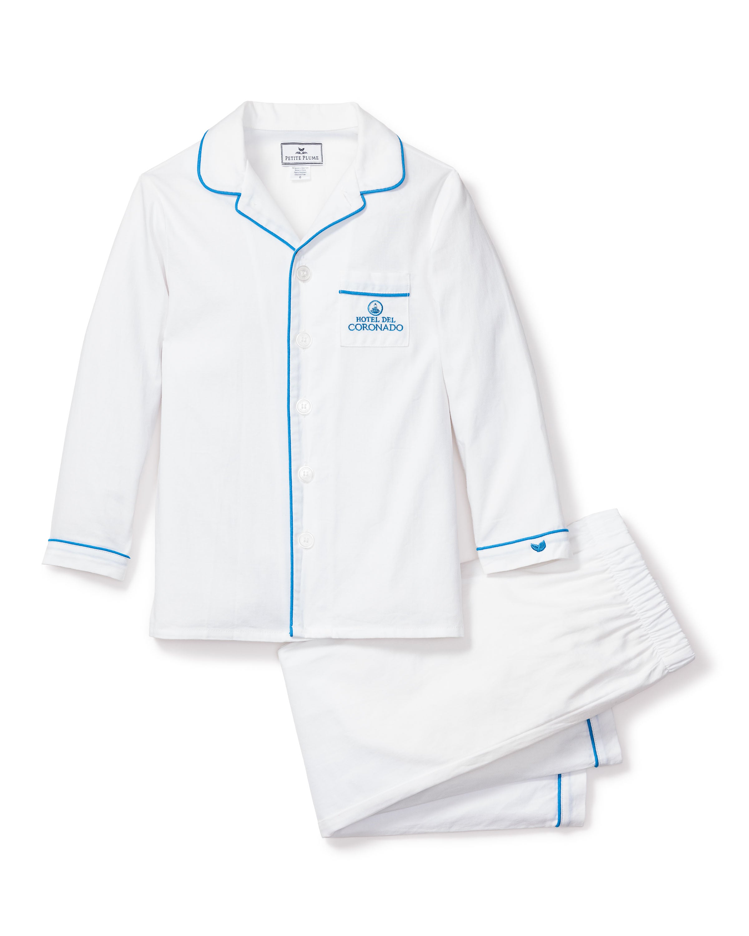 Kid's Twill Pajama Set Hotel del Coronado x Petite Plume