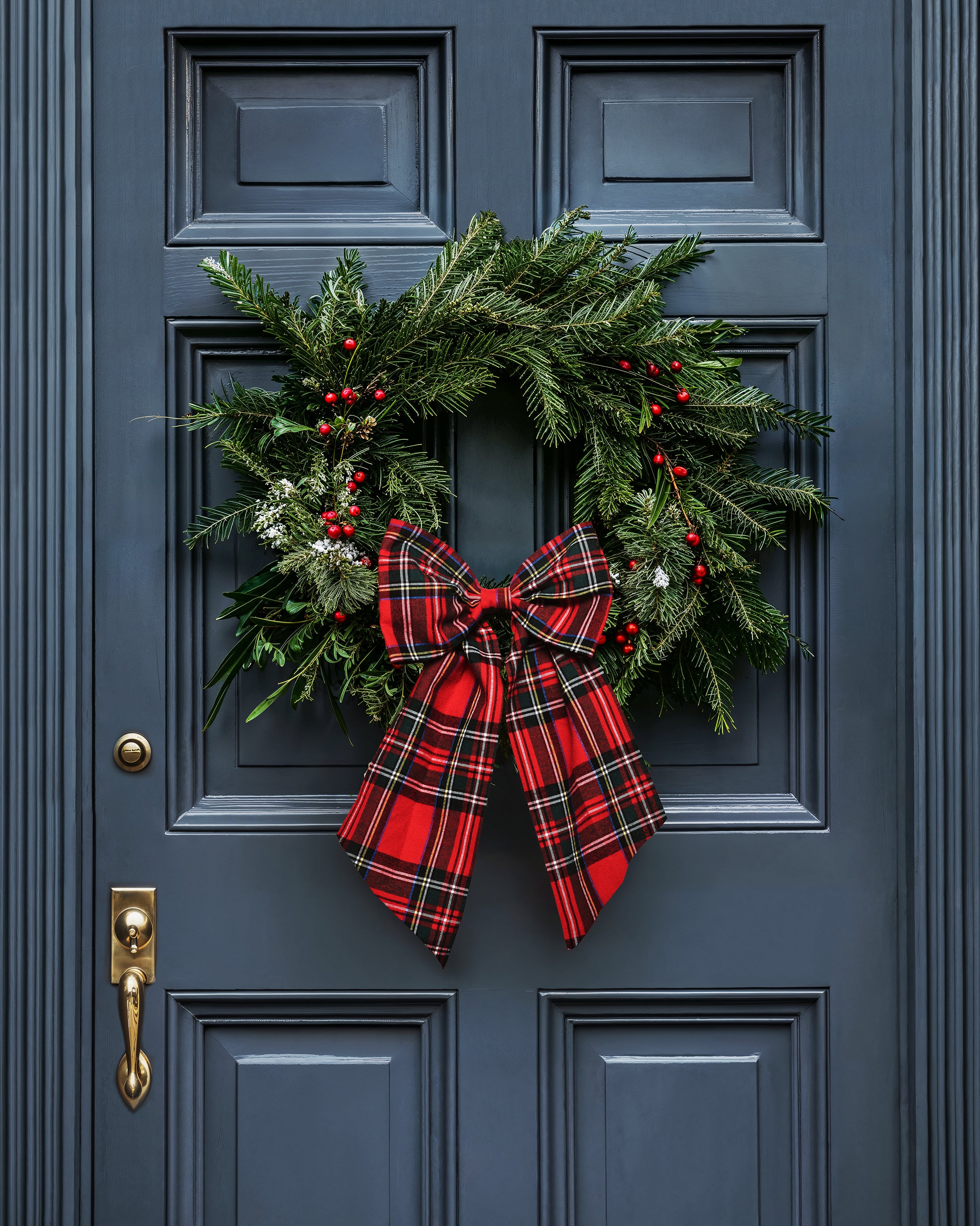 Wreath Bow in Imperial Tartan