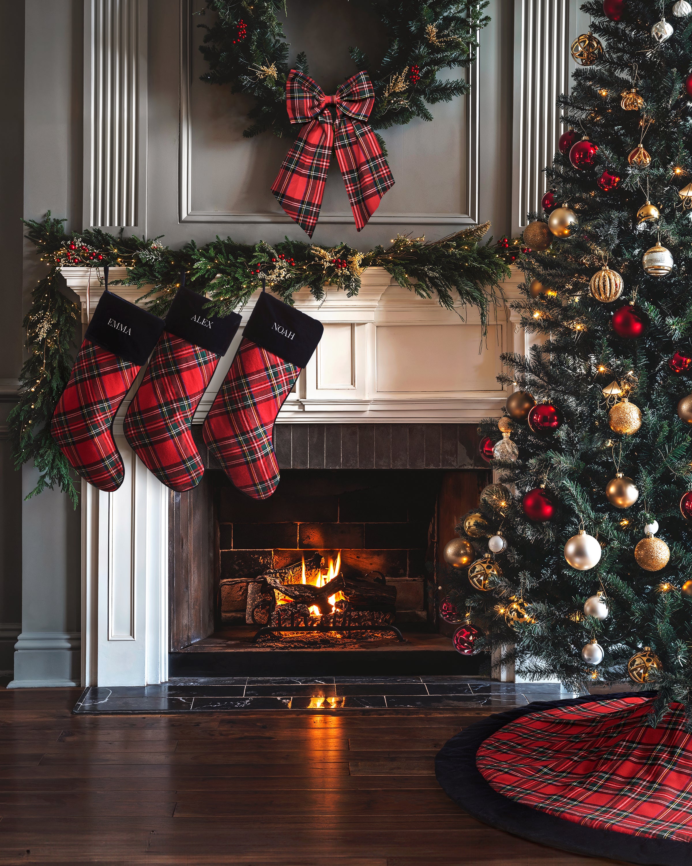 Wreath Bow in Imperial Tartan