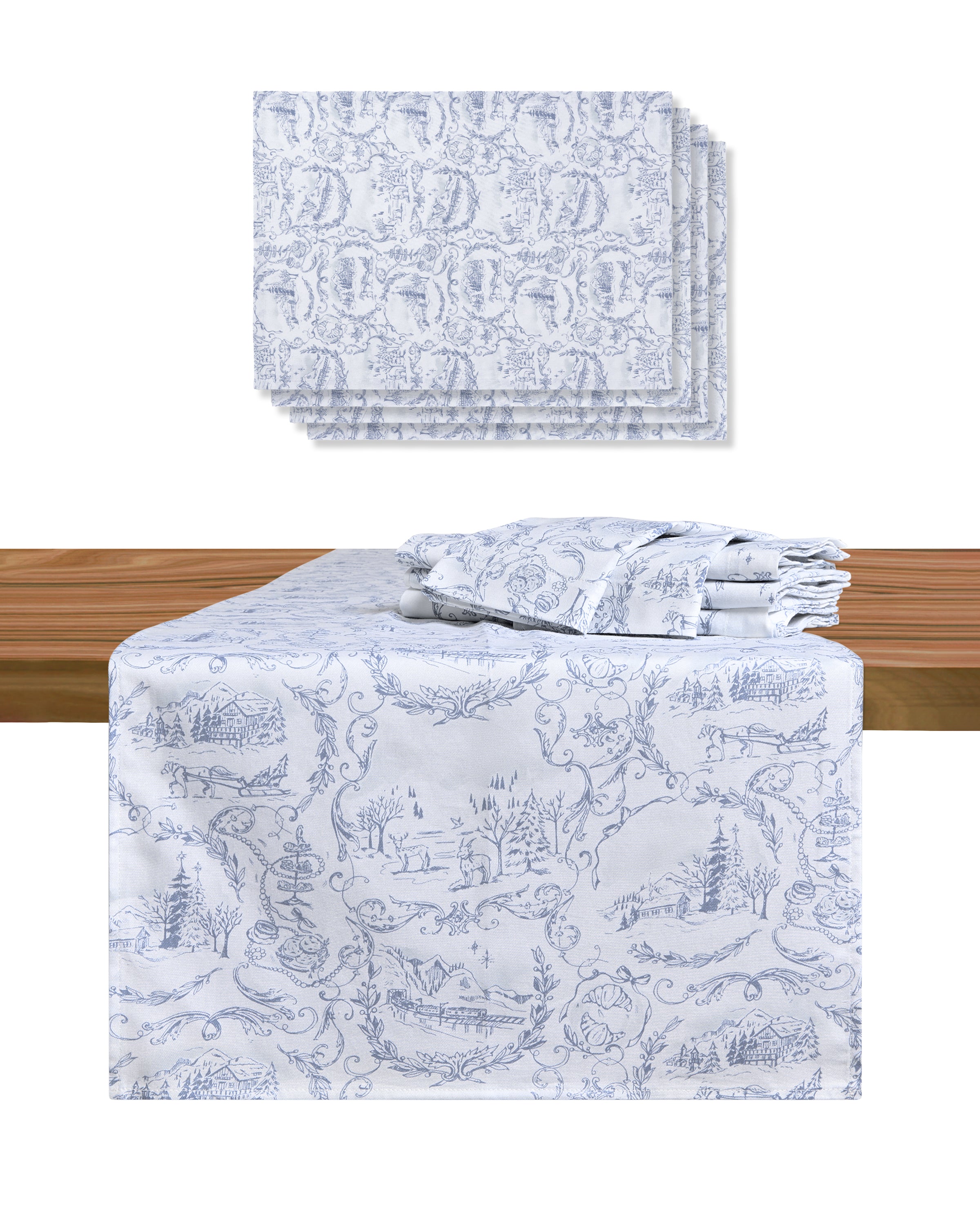 Maman x Petite Plume Alpine Toile Table Linens Bundle