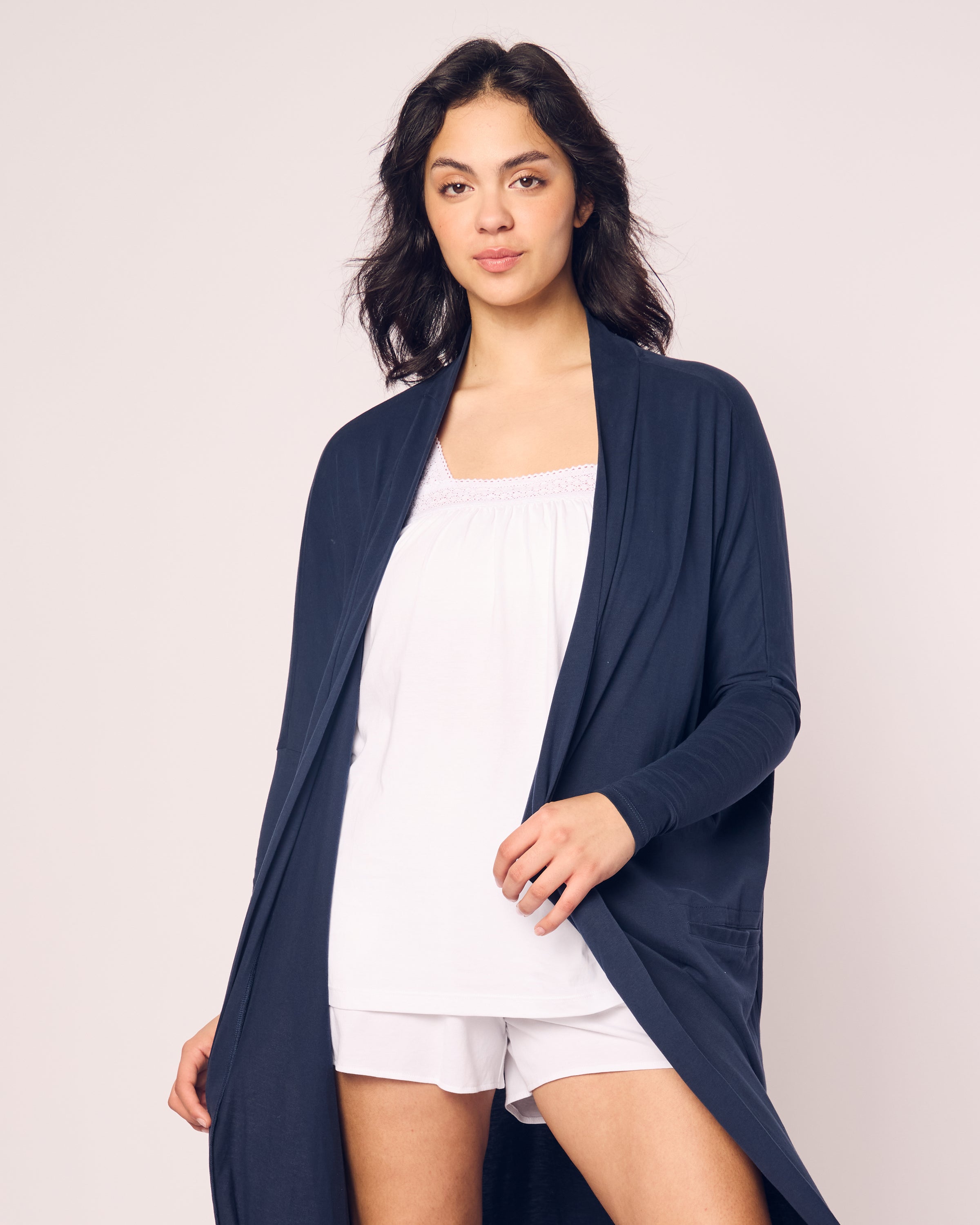 Women's Pima Duster in Navy