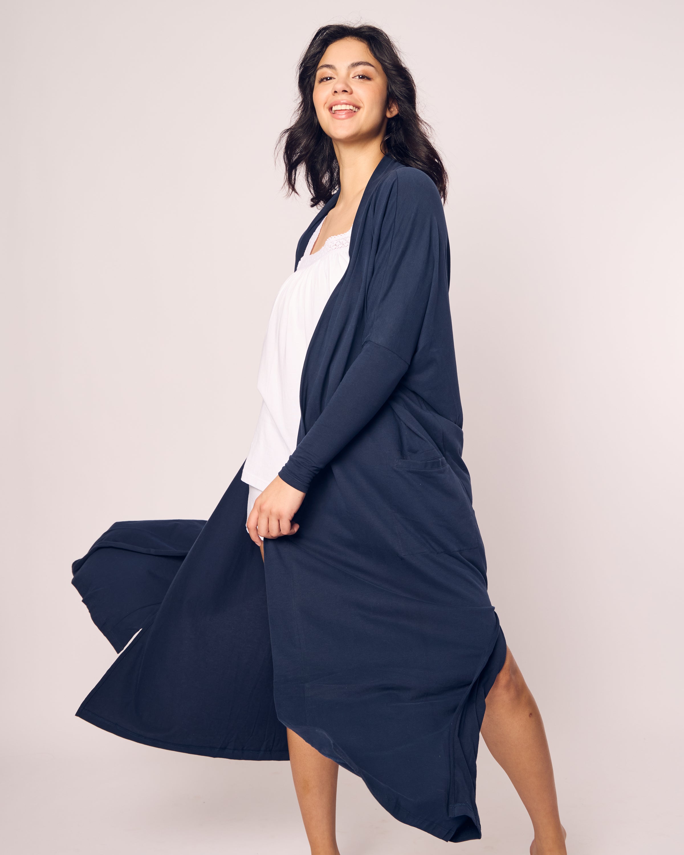 Women's Pima Duster in Navy