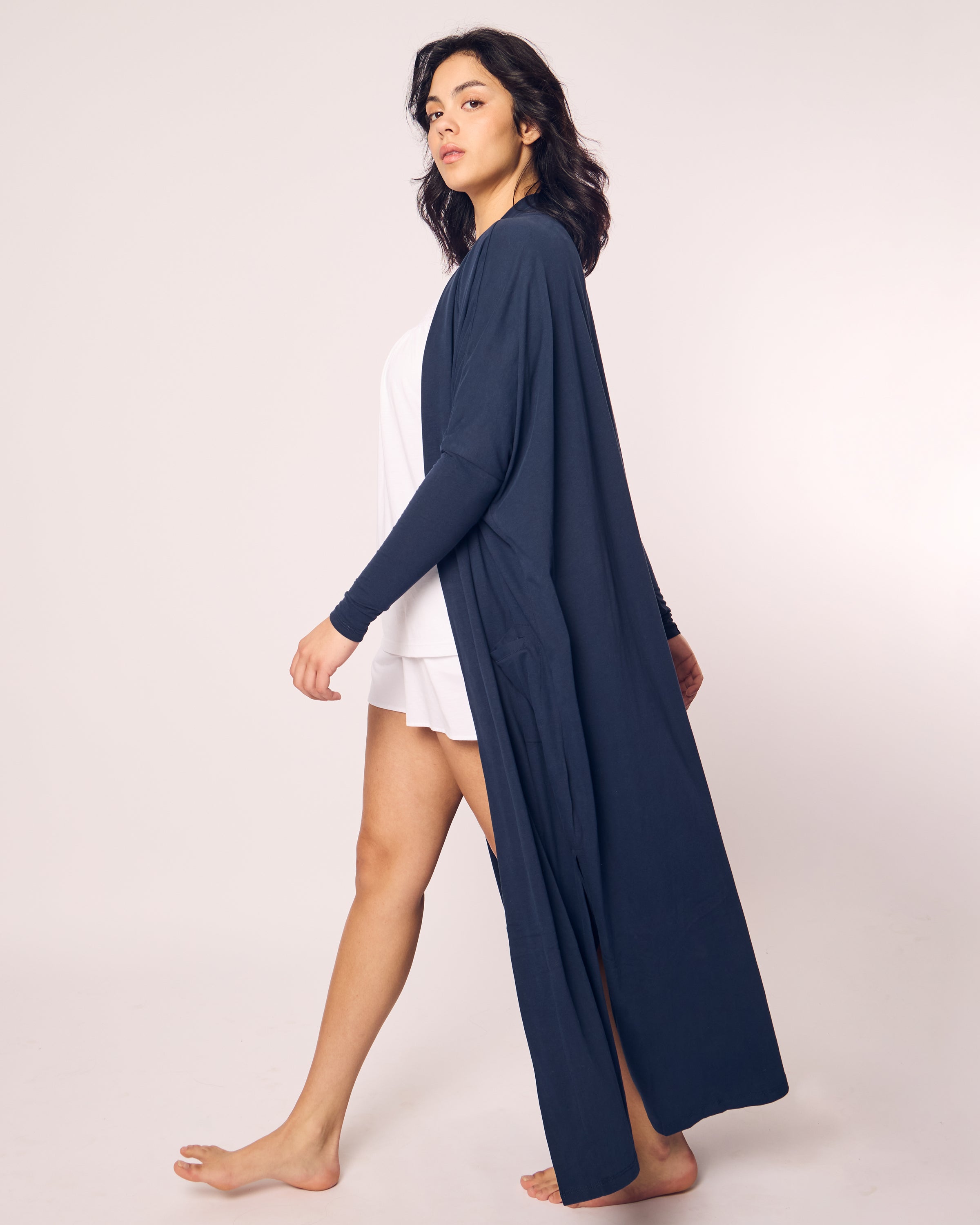 Women's Pima Duster in Navy