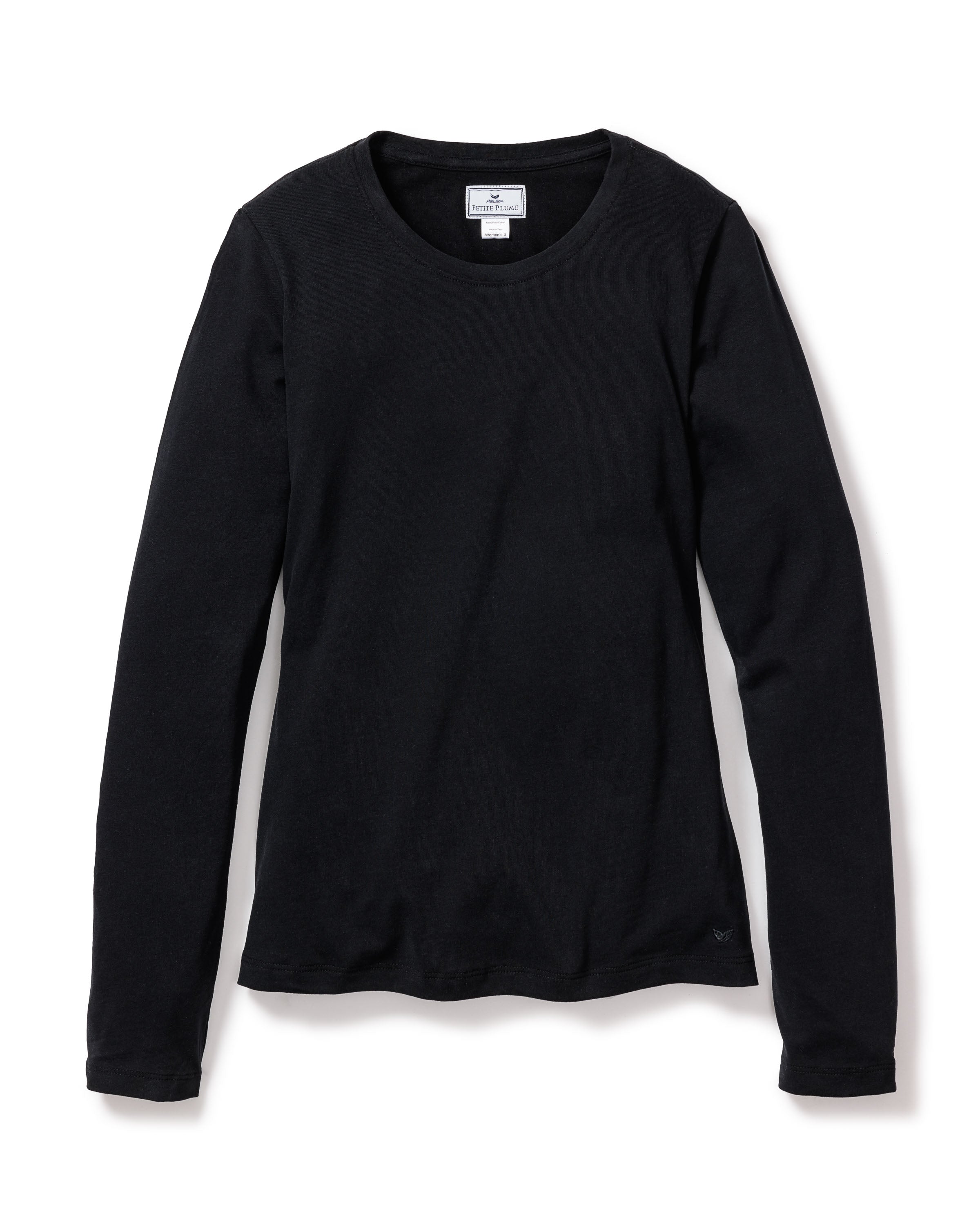 Women's Pima Long Sleeve Top in Black