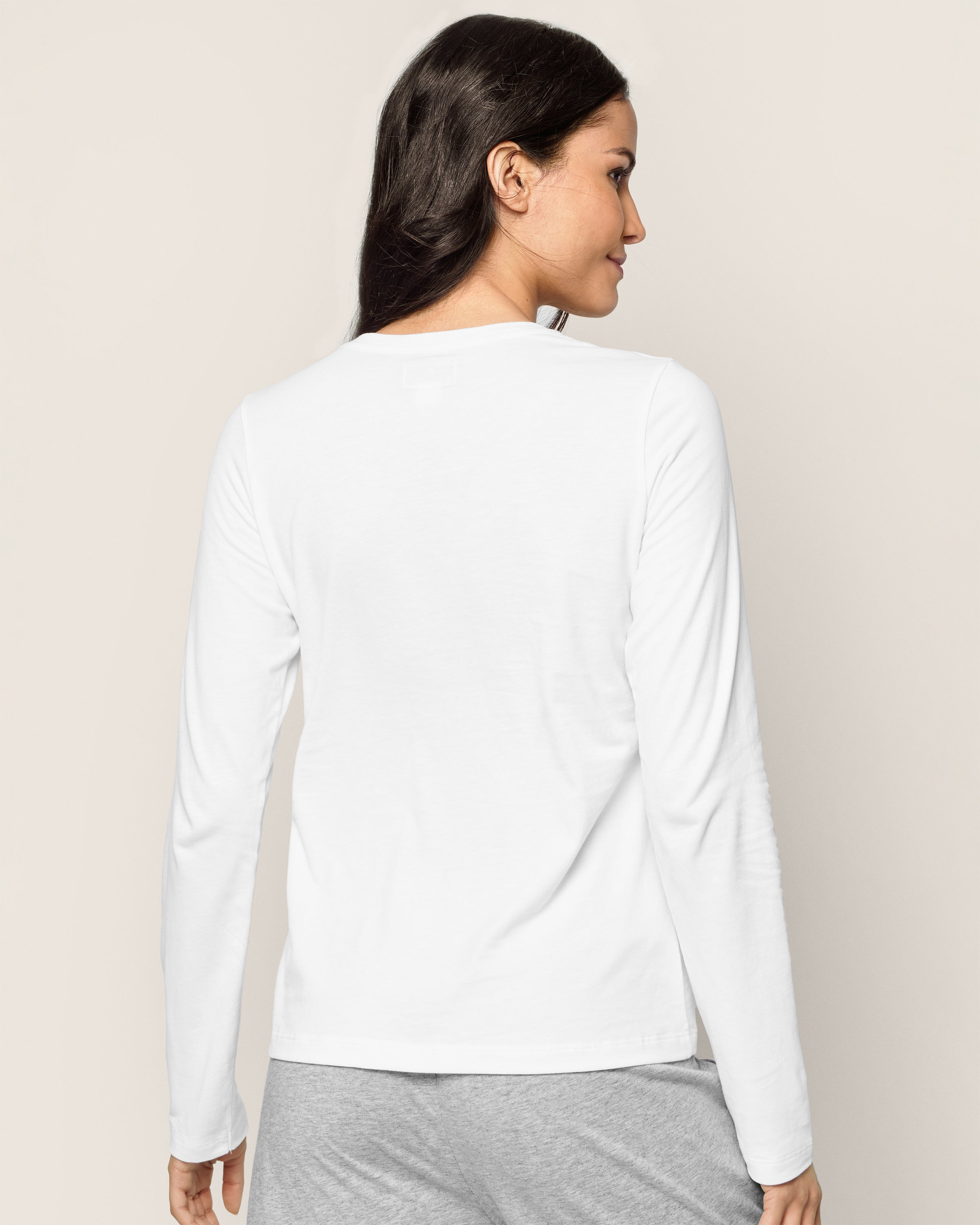 Women's Pima Long Sleeve Top in White