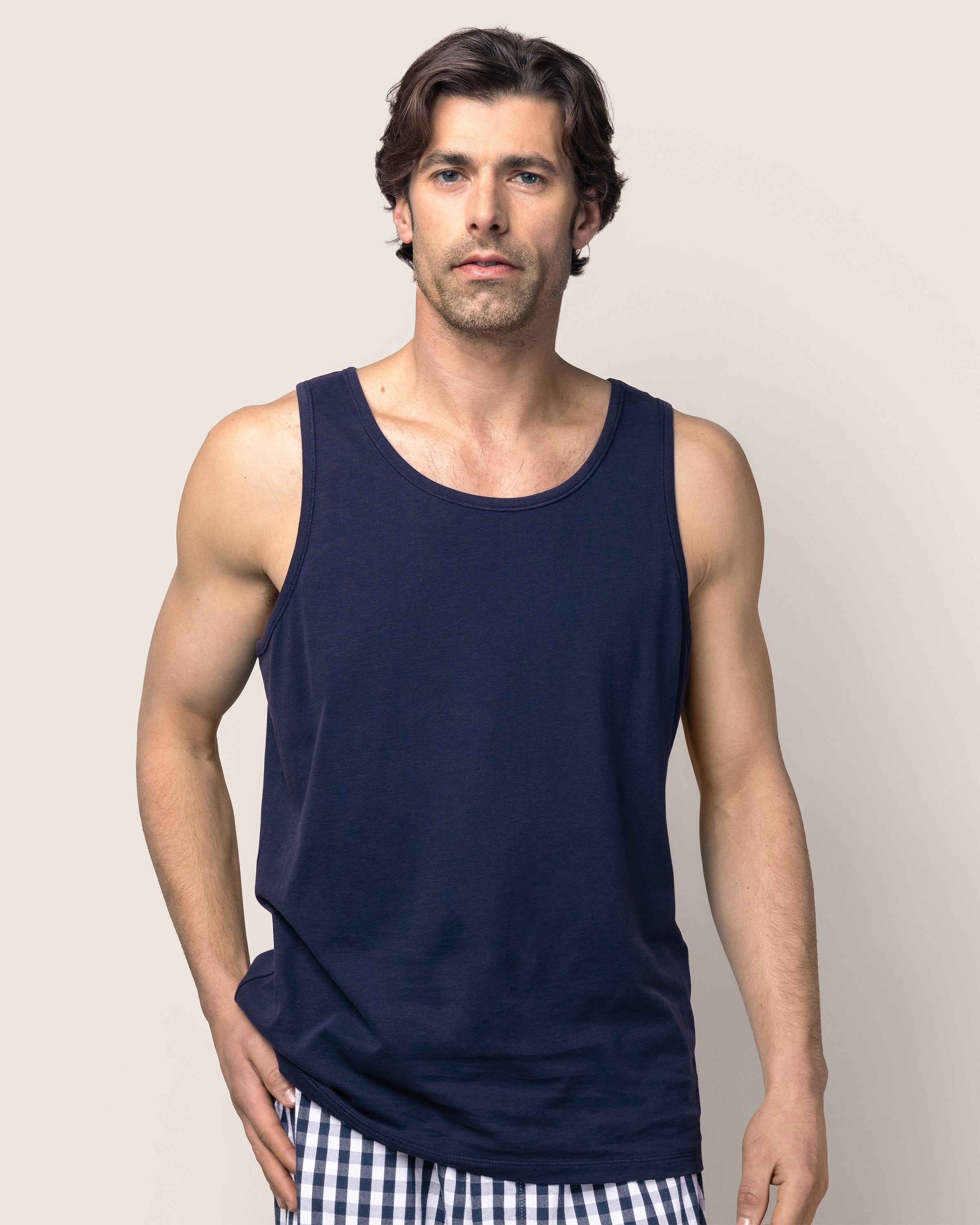 Men's Pima Tank Top in Navy