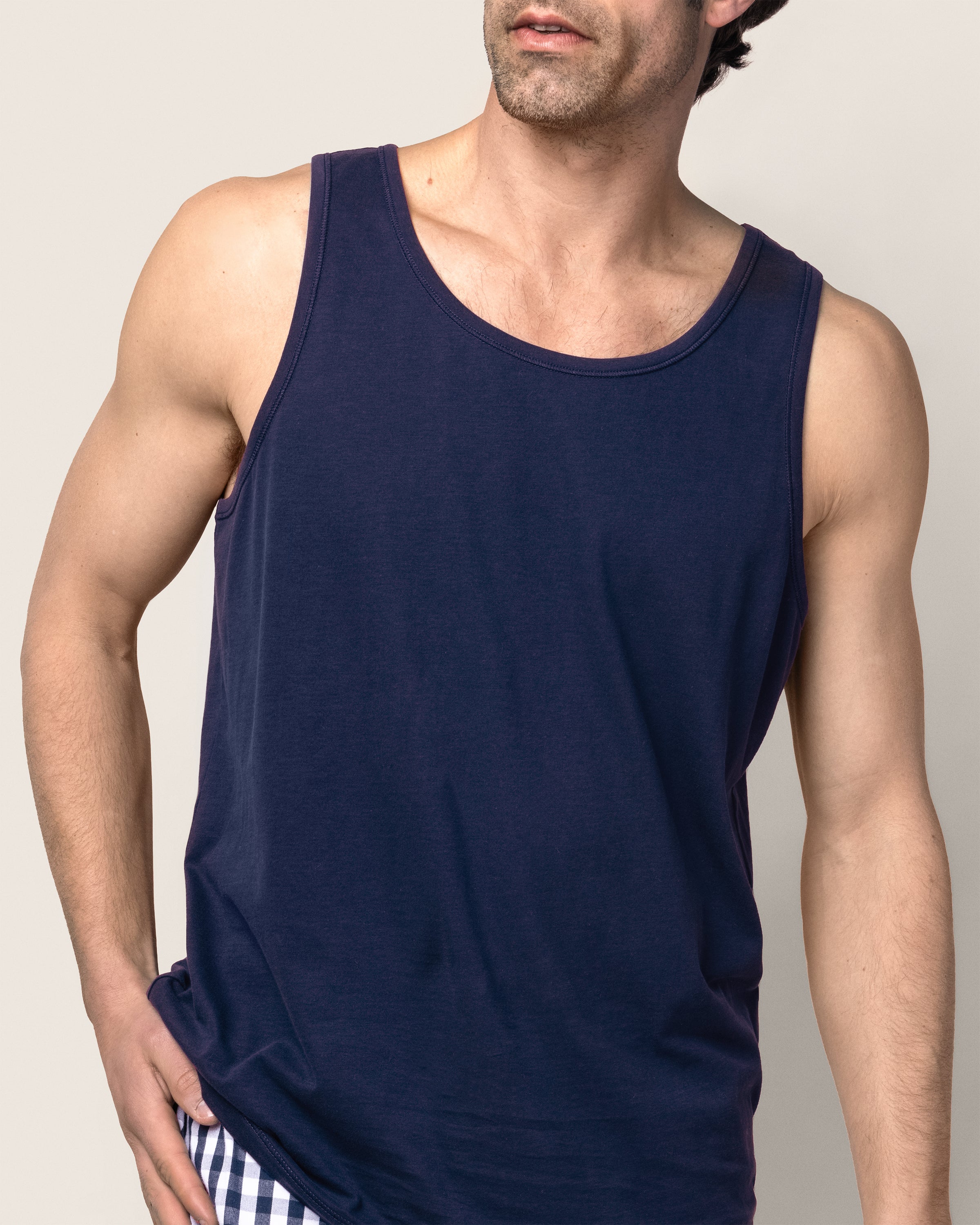 Men's Pima Tank Top in Navy