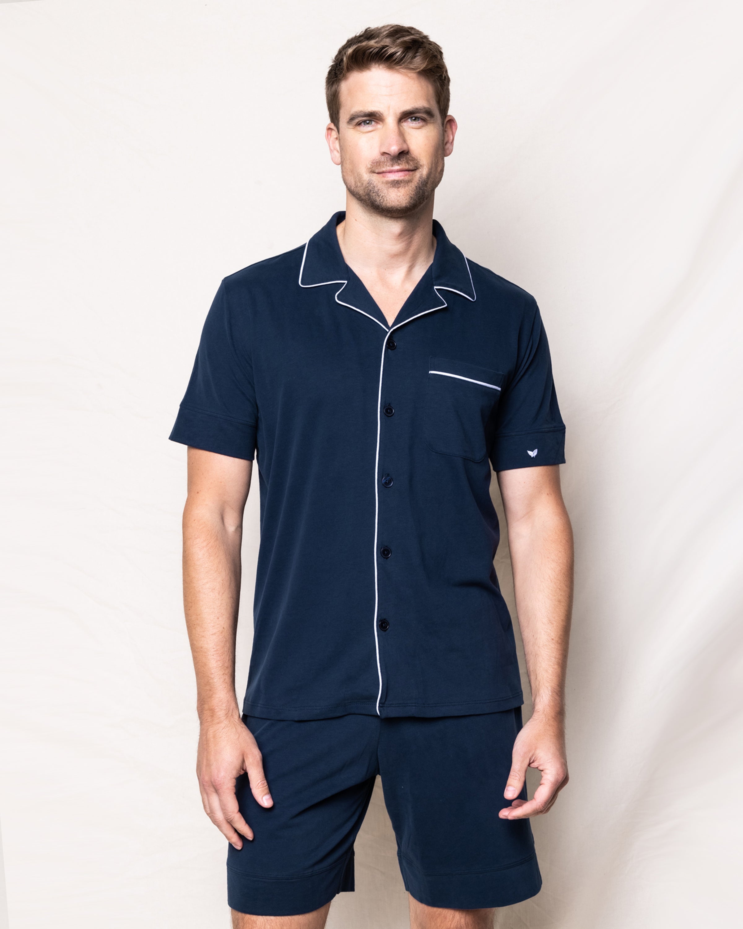 Men's Luxe Pima Bordeaux Pajama Set | Petite Plume