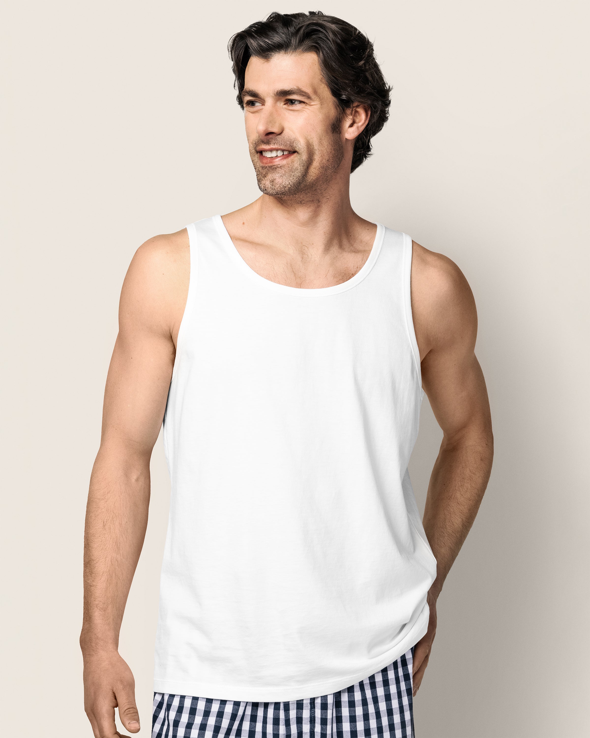 Men's Pima Tank Top in White